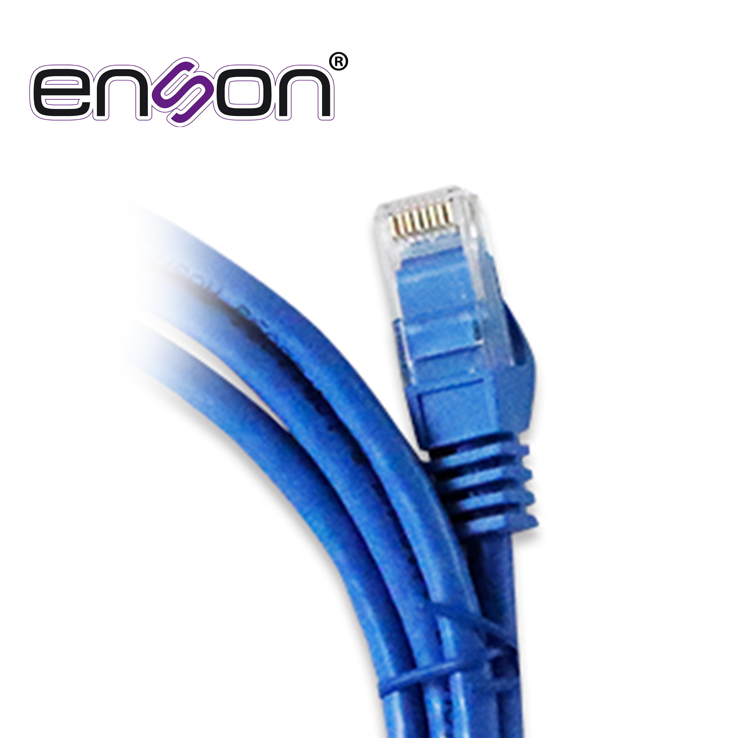 Patchcord UTP Enson P6a009 Cat6a 90CM Azul Serie Epro 100-II 100 Por Ciento Cobre Para Mejor Identificacion De Soluciones En Racks Y Gabinetes