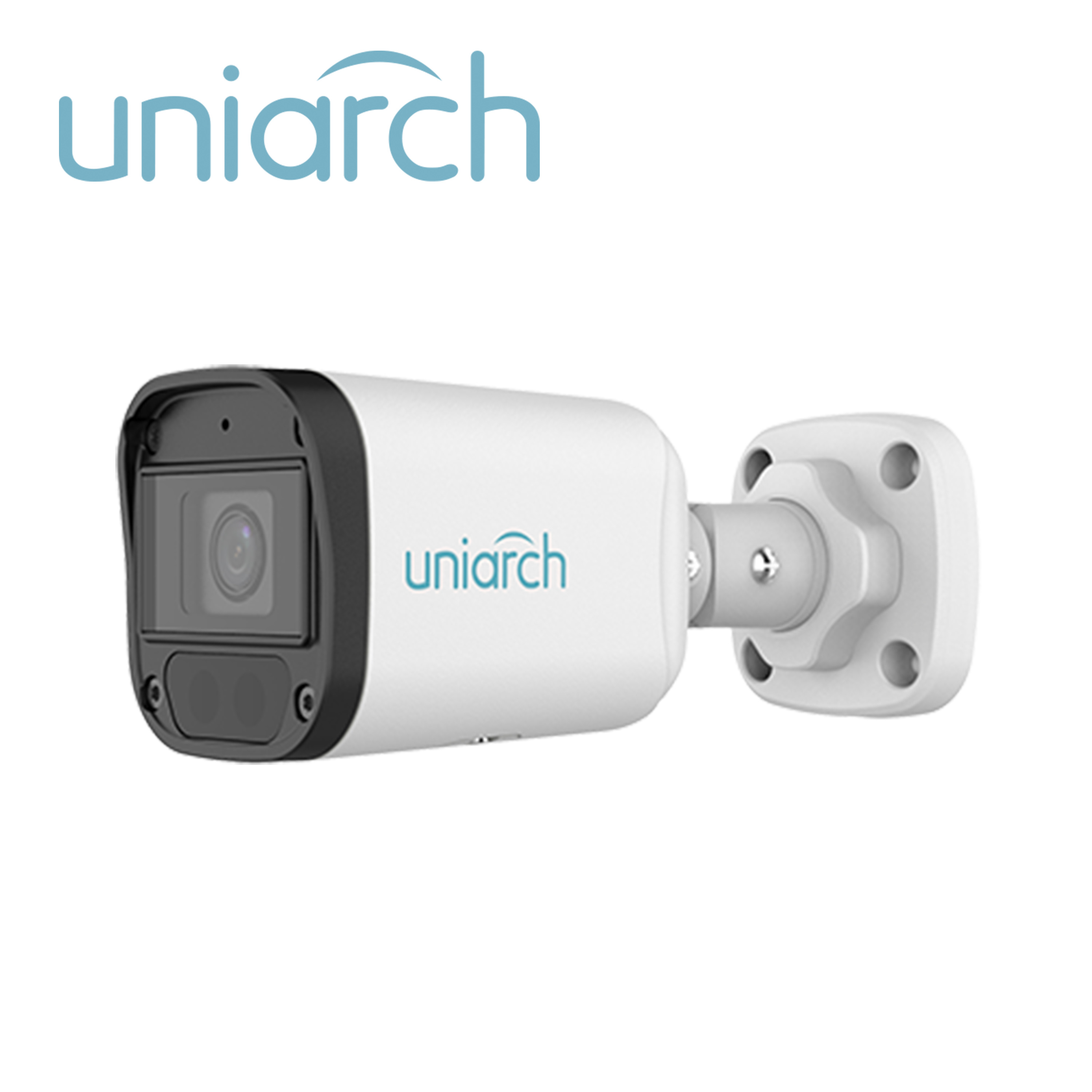 Kit Uniarch IP Bullet 2MP / 4 Cámaras Tipo Bullet Ipc-b122-apf28k Con Lente Fijo 2.8 Mm / Mic-integrado / Microsd-128gb / Ultra265 / Dwdr / Digital-defog / Motion-detection / ONVIF / 3-AXIS / IR 30M / Ip67 / Poe-af / 1NVR-104S3-P4- Eco Y 4-CABLES-PREARMADOS-CAT6