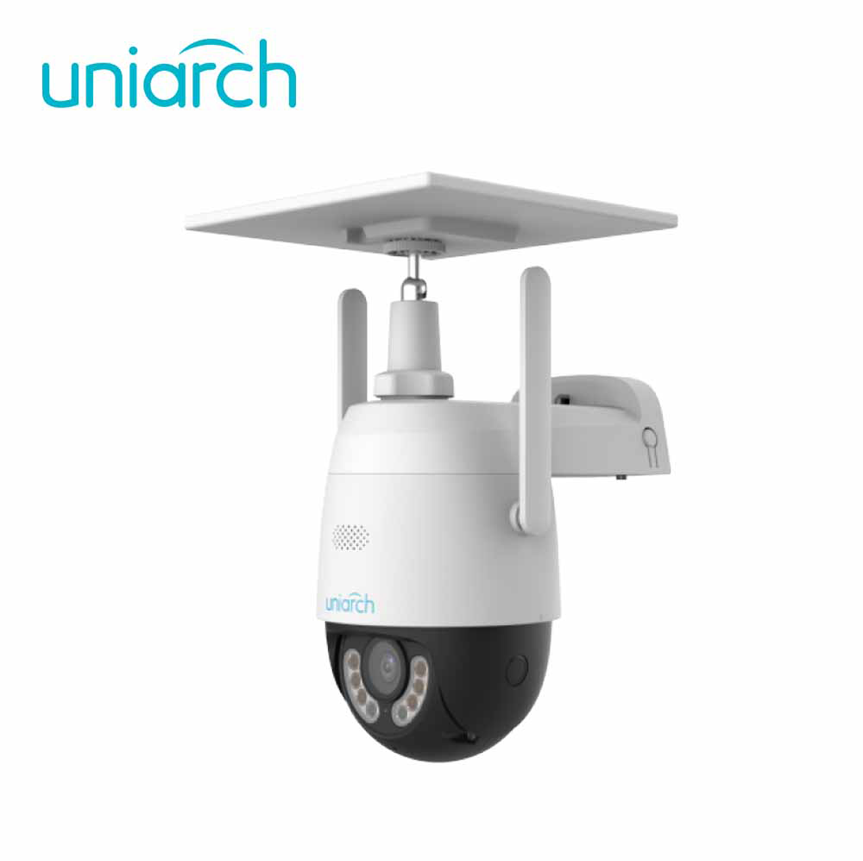 CAMARA PT SOLAR 4G UNIARCH UHO-P2G-M3F4D-LA / 3MP / LENTE-4MM / DUAL-LIGHT / IR30M / LUZ-CALIDA30M / DWDR / MICROSD512GB / ANR / MICROFONO-ALTAVOZ-INTEGRADO / 3D-DNR / ULTRA-MOTION-DETECTION / 4G-CARD-NANO-SIM / LTE-FDD / LTE-TDD / IP66 / GRAFENO / BATERIA10AH / ULTRA265 / 12VCD/ SOPORTE INCLUIDO / ADMITE DOS TIPOS DE MONTAJE 