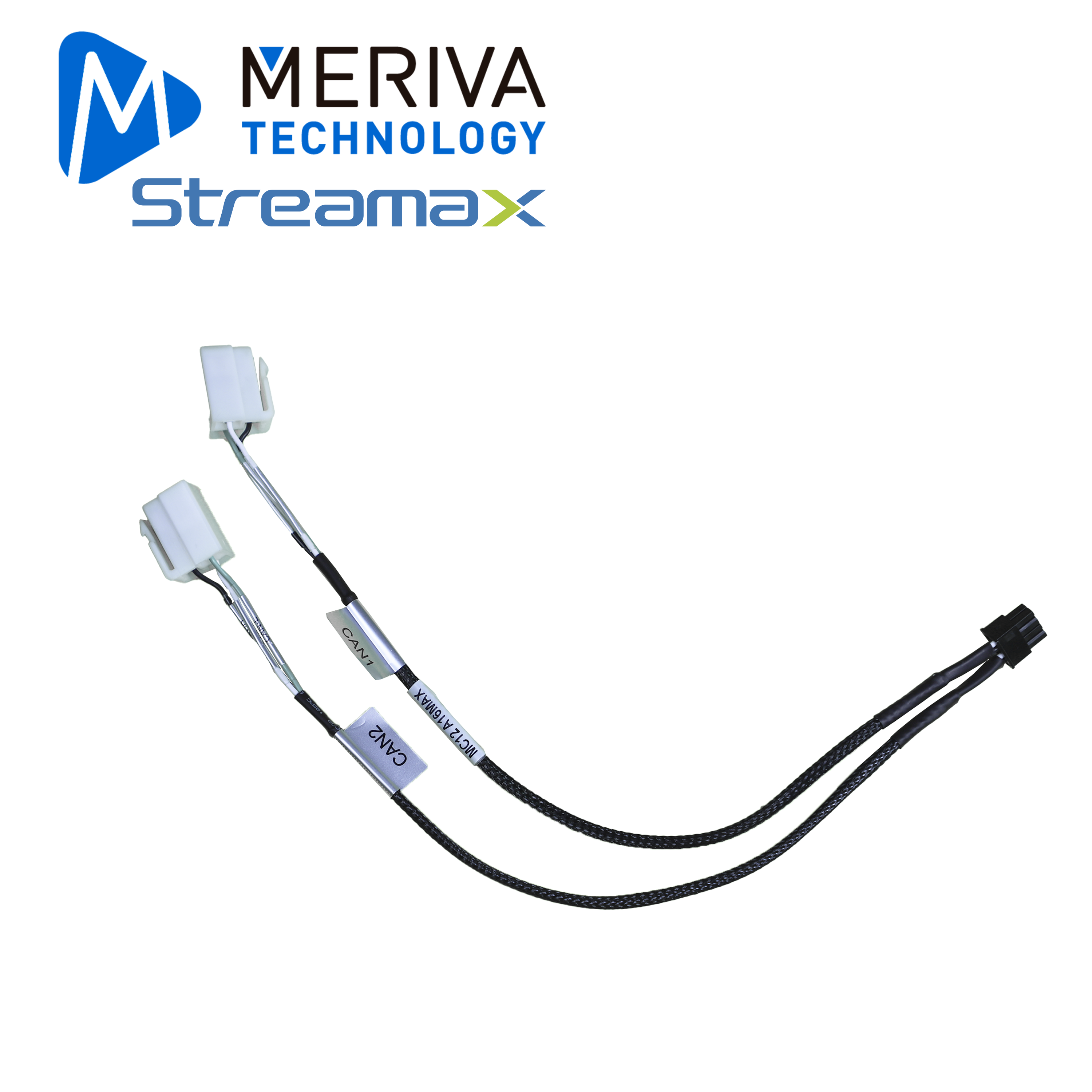 CABLE DE CONEXION MERIVA STREAMAX MC12 A16MAX / CAN (1-2) / CONECTOR 5557 DE 8PIN / 30CM / COMPATIBLE CON DVR MOVIL A16MAX