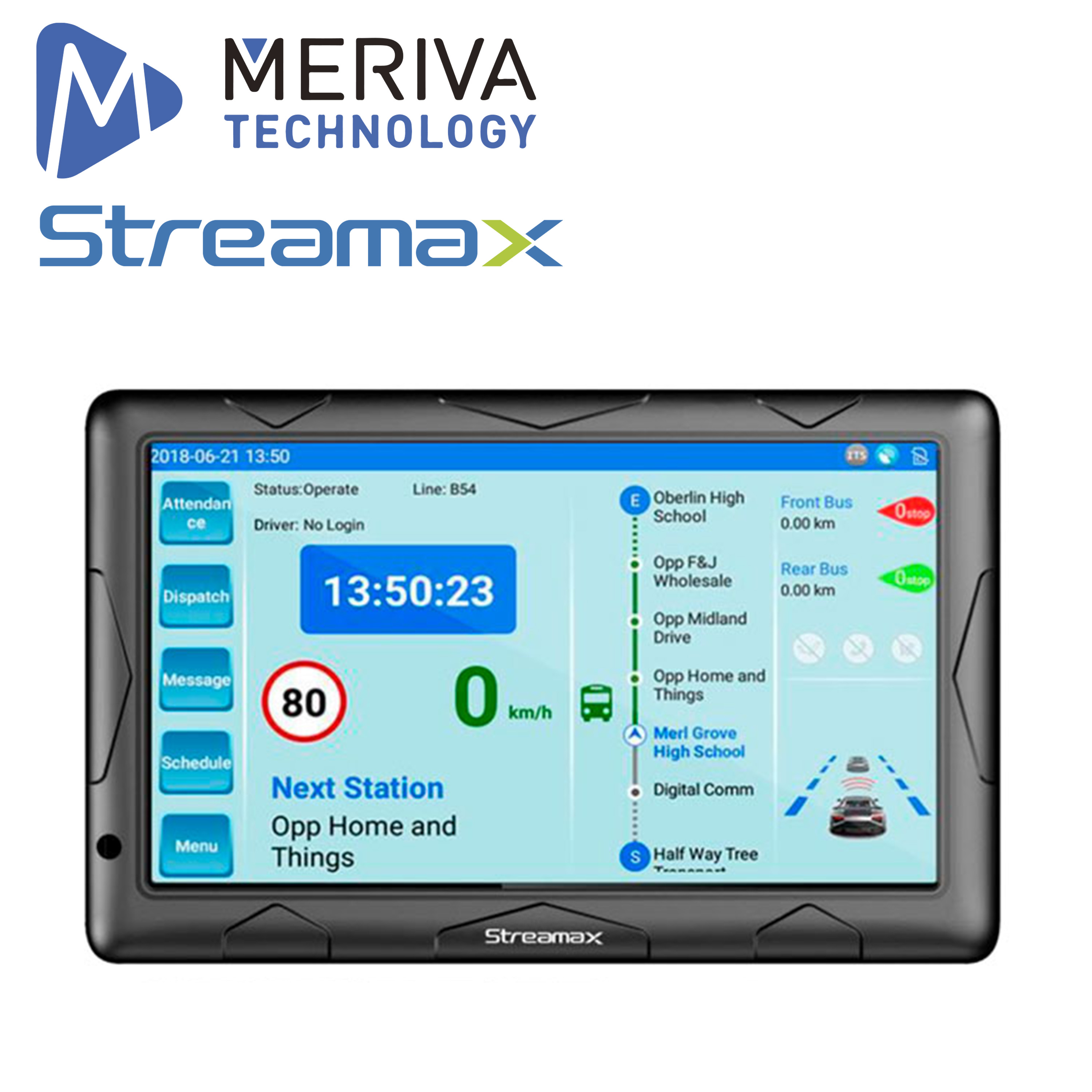 Pantalla Interactiva Streamax Mxpad / 10.1 Pulgadas / Conector Din 10 Pines / Touch / Integracion Con Mdvr / Sistema Android / Asistencia Al Conductor / Bocina Integrada / Solucion Para Autobus / Compatible Con Mdvrs Serie Mx3npro Y A8pro