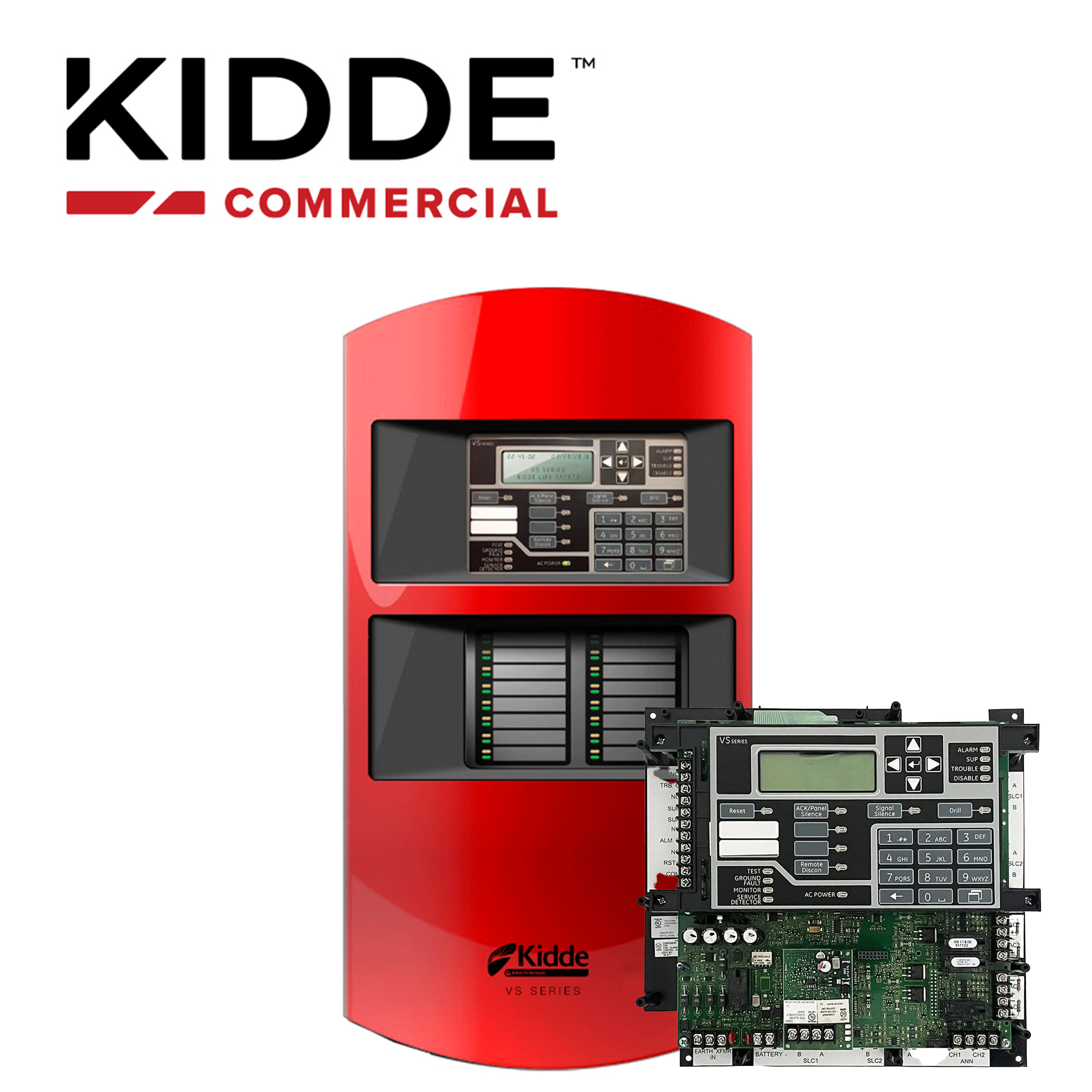 PANEL INCENDIO INTELIGENTE KIDDE VS4-R CUENTA CON UN LAZO SLC DE CLASE A O CLASE B QUE ADMITE HASTA 250 DISPOSITIVOS DIRECCIONABLES (125 DETECTORES O 125 MODULOS) SE PUEDEN AGREGAR TARJETAS DE LAZO PARA EXPANDIR EL SISTEMA A UNA CAPACIDAD MAXIMA DE 1000 DISPOSITIVOS DIRECCIONABLES (500 DETECTORES Y 500 MODULOS) EL PANEL VS4 INCLUYE CUATRO NAC QUE PUEDEN CONECTARSE EN LAZO CLASE A O LAZO DE CLASE B / COLOR ROJO / INGLES