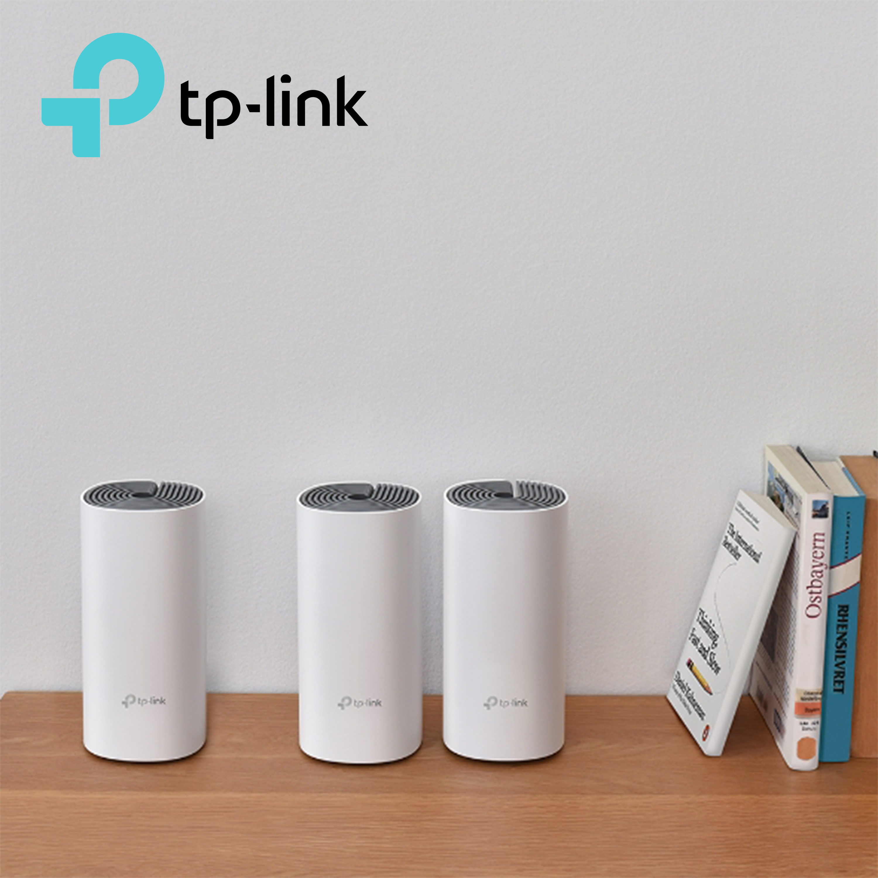 Sistema Wi-fi Mesh Tp-link Deco E4(3-pack) Ac1200, Dual Band, Hasta 100 Equipos, Mu-mimo, Compatible Con Alexa