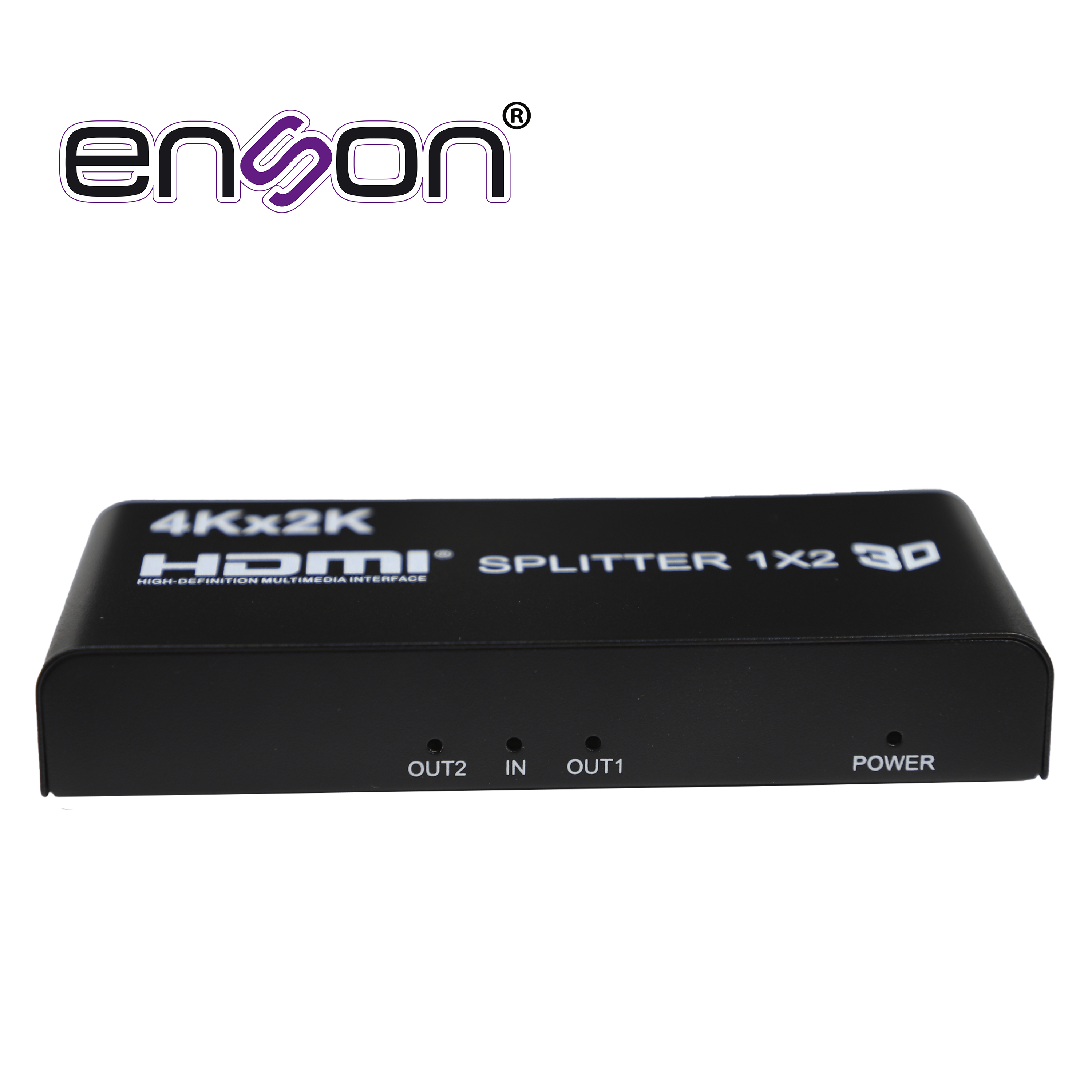 DISTRIBUIDOR HDMI ENSON ENS-HDMI12 CON UNA ENTRADA Y DOS SALIDAS HDMI PARA DISTRIBUIR EL VIDEO DE UN DISPOSITIVO (LAPTOP, GRABADOR DE VIDEO, CONSOLAS DE VIDEOJUEGO, ETC) A DOS PANTALLAS DISTINTAS AL MISMO TIEMPO, INCLUYE FUENTE DE ALIMENTACION DE 5V