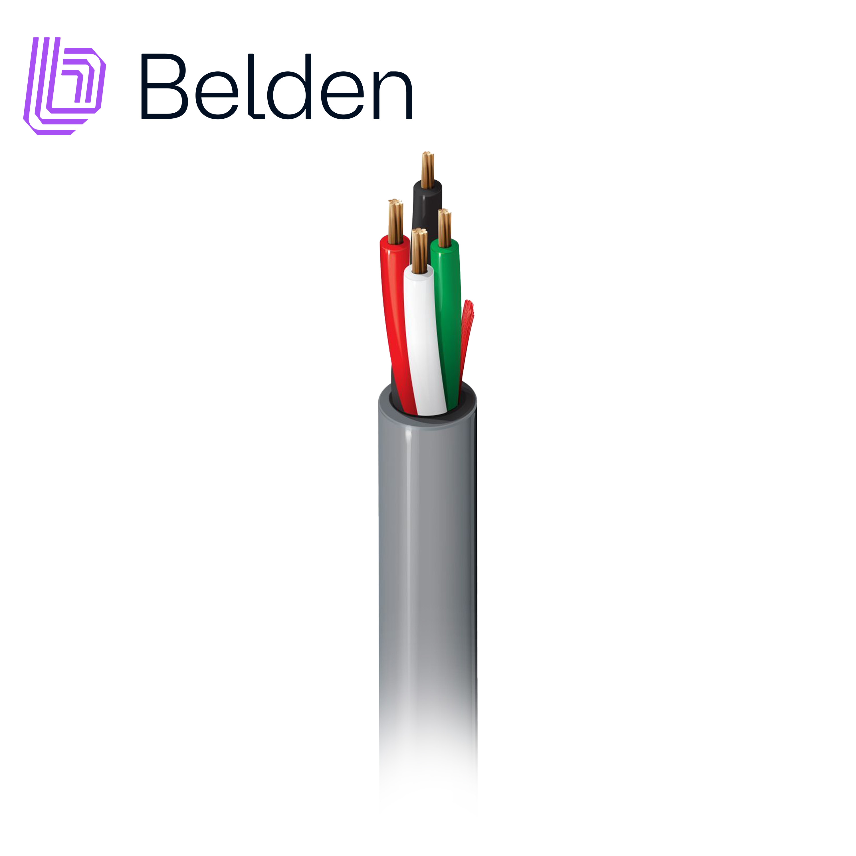 CABLE DE SEGURIDAD Y SONIDO BELDEN 5102UE 0081000 / INTERIOR / GRIS / 4 CONDUCTORES / 14 AWG / MULTIFILAR / FORRO PVC / CMR / BOBINA / 1,000 PIES 305 METROS