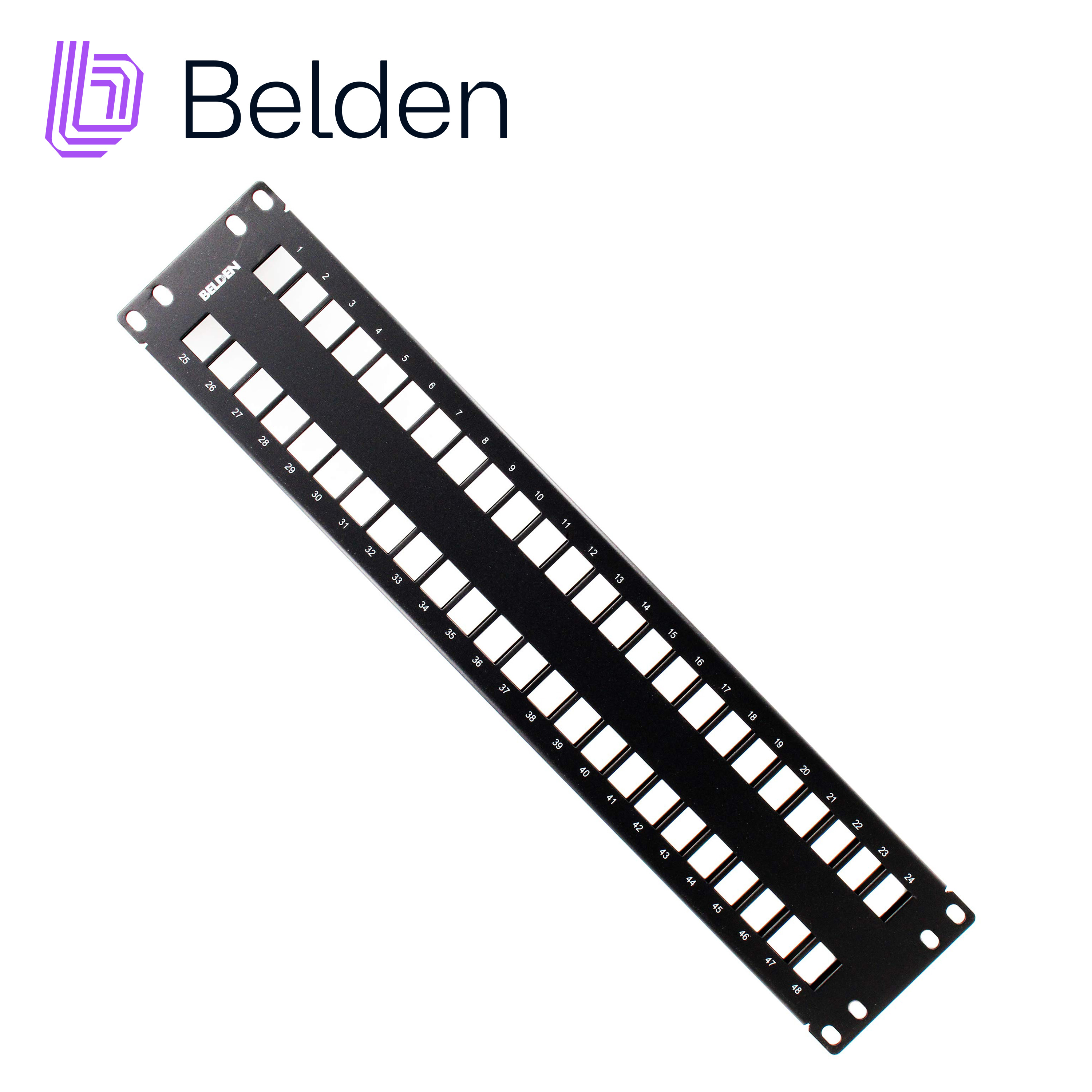PATCH PANEL KEYCONNECT CAT6/CAT6A BELDEN AX103115 / NEGRO / 48 PUERTOS / 2UR / MODULAR/VACIO / PIEZA