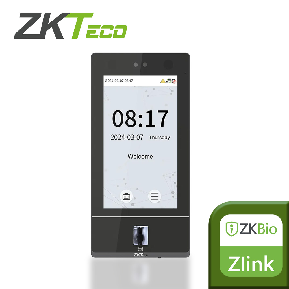 CONTROL DE  ACCESO Y ASISTENCIA  ZKTECO SENSEFACE 7A MULTIBIOMETRICO / 10,000 ROSTROS / 10,000 HUELLAS / 50,000 TARJETAS DE 125KHZ / WIFI 2.4GHZ / TCP/IP / PANTALLA TACTIL DE 7 PULGADAS / PROTECCION IP65 / SOFTWARE COMPATIBLE  ZLINK / ZKBIO CVSECURITY / ZKBIO CVACCESS / BIO TIME PRO / BIO TIME CLOUD 
