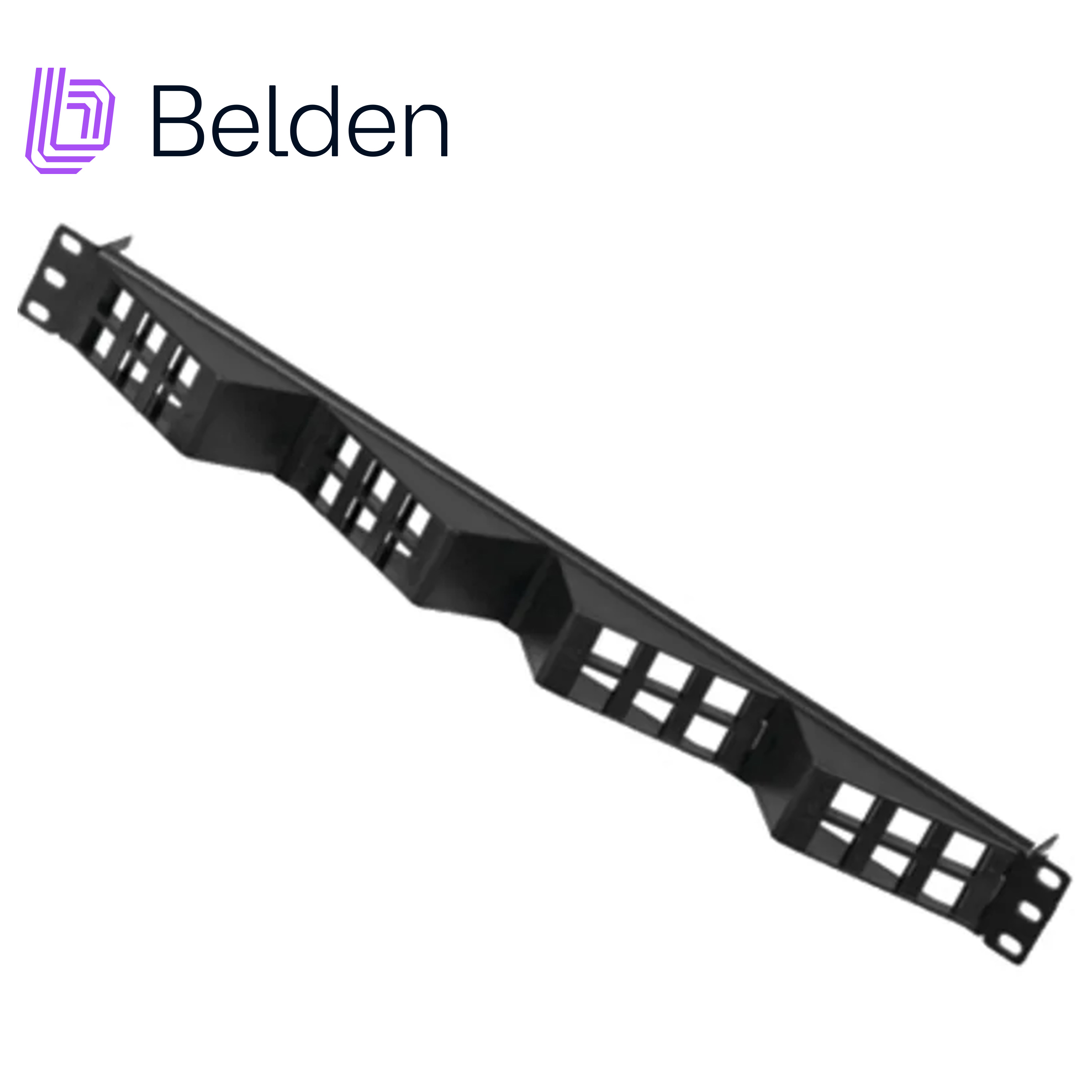 Patch Panel Keyconnect Cat6/cat6a Belden Ax103248 / Negro / 24 Puertos / 1UR / Angleflex/vacio / Pieza