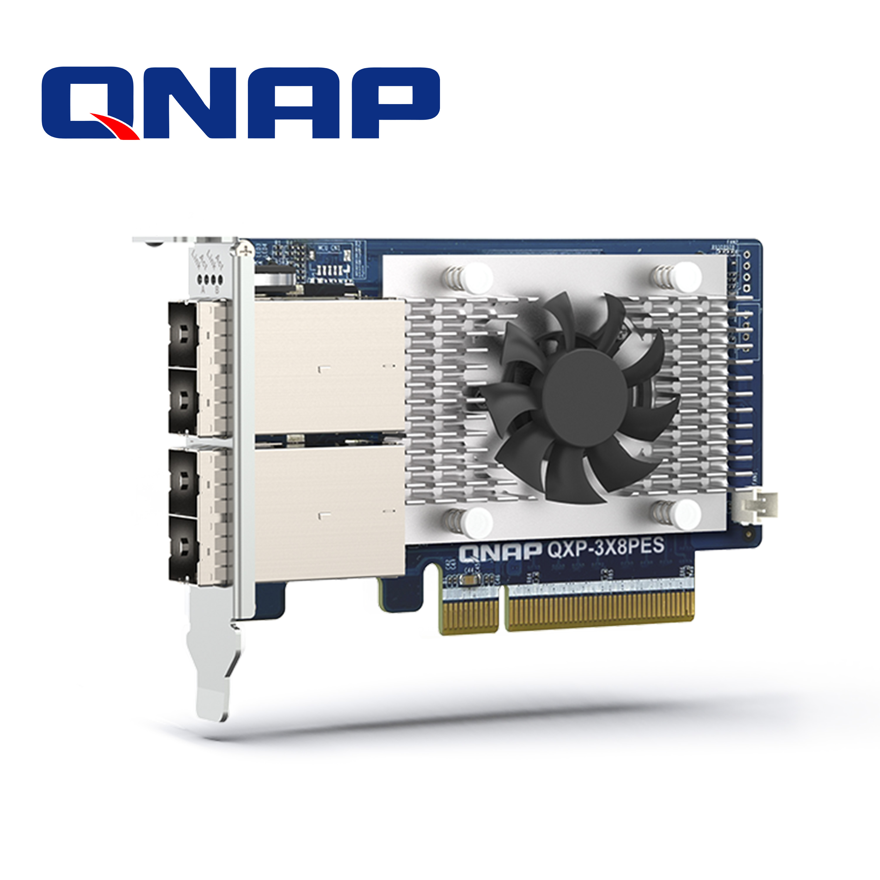 Tarjeta De Expansion Qnap Qxp-3x8pes / 2 Puertos Sff-8644 (1x2) / Interfaz Pcie Gen3 X8 / Diseñada Para Series Pcie Jbod De Qnap / Velocidad Hasta 64 Gbps