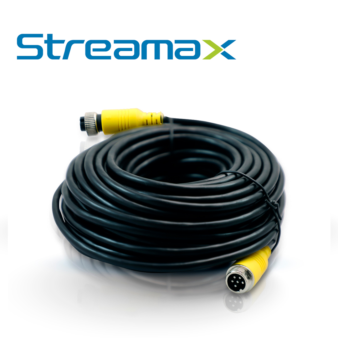 Cable Din De Aviacion Serie Eco Meriva Technology Mcbeip1150 / 6 Pines / 15 Metros / Compatible Con Camaras IP