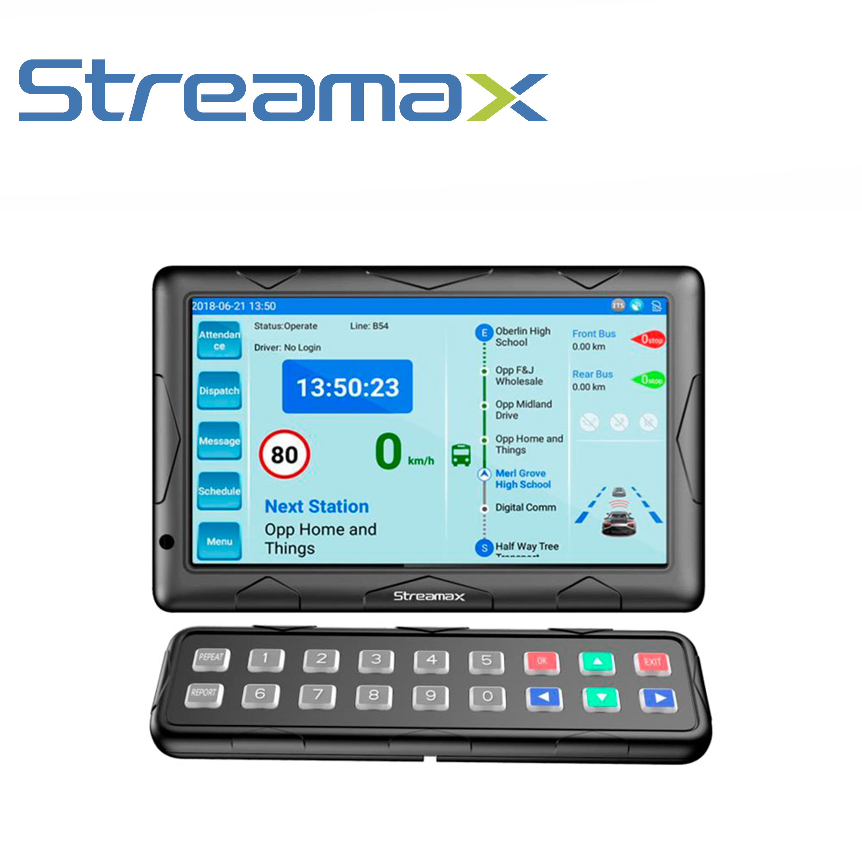 PANTALLA INTERACTIVA STREAMAX MXPAD / 10.1 PULGADAS / CONECTOR DIN 10 PINES / TOUCH / INTEGRACION CON MDVR / SISTEMA ANDROID / ASISTENCIA AL CONDUCTOR / BOCINA INTEGRADA / SOLUCION PARA AUTOBUS / COMPATIBLE CON MDVRS SERIE MX3NPRO Y A8PRO