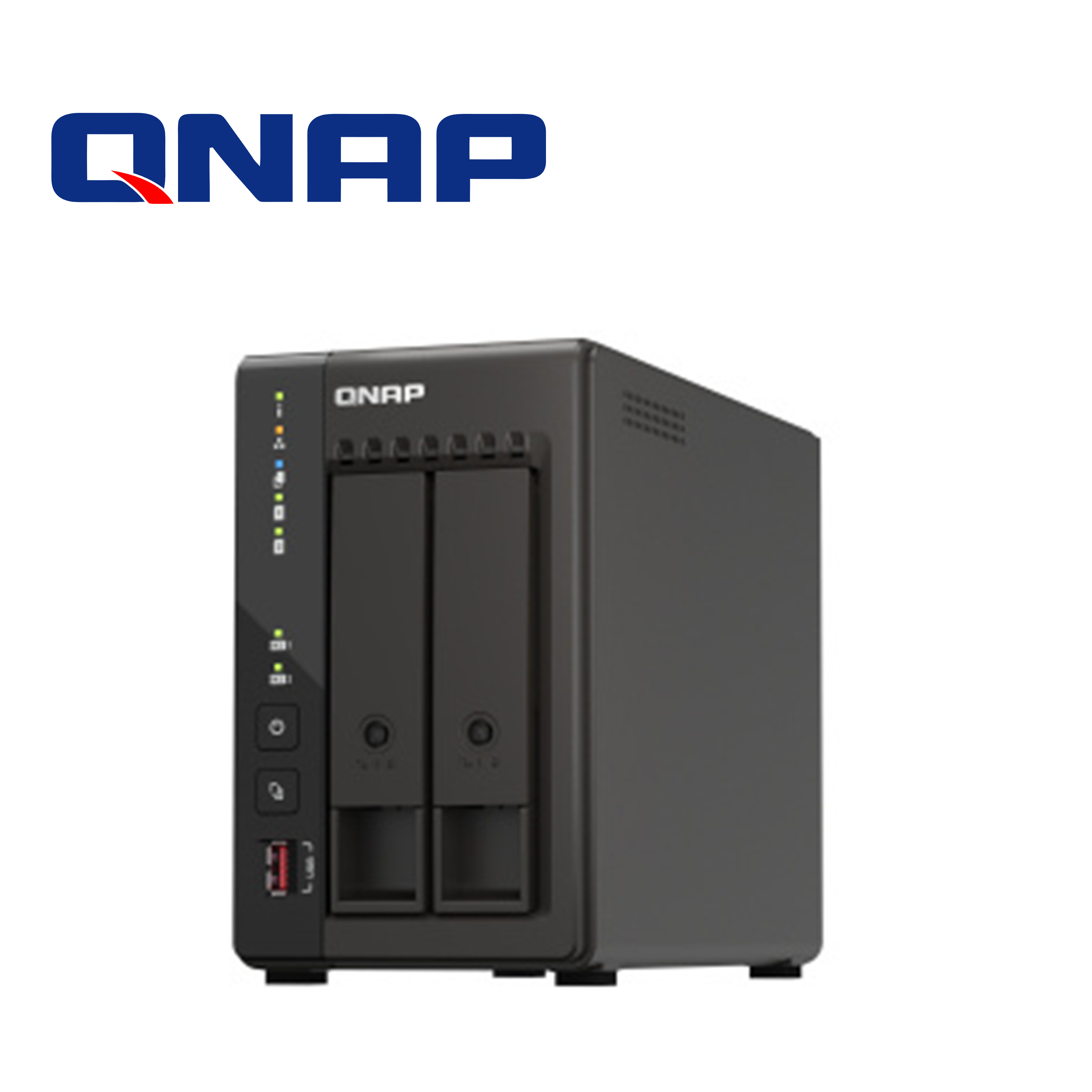 Nas Qnap Ts-253e-8g-us / Nas De Escritorio Alto Rendimiento / Intel Celeron 4 Nucleos J6412 / 8GB Ram / 2 Bahias / 2X 2.5GBE / HDMI 1.4B / 2X M.2 Pcie Gen3 / 2X USB 3.2 Gen2 Tipo A