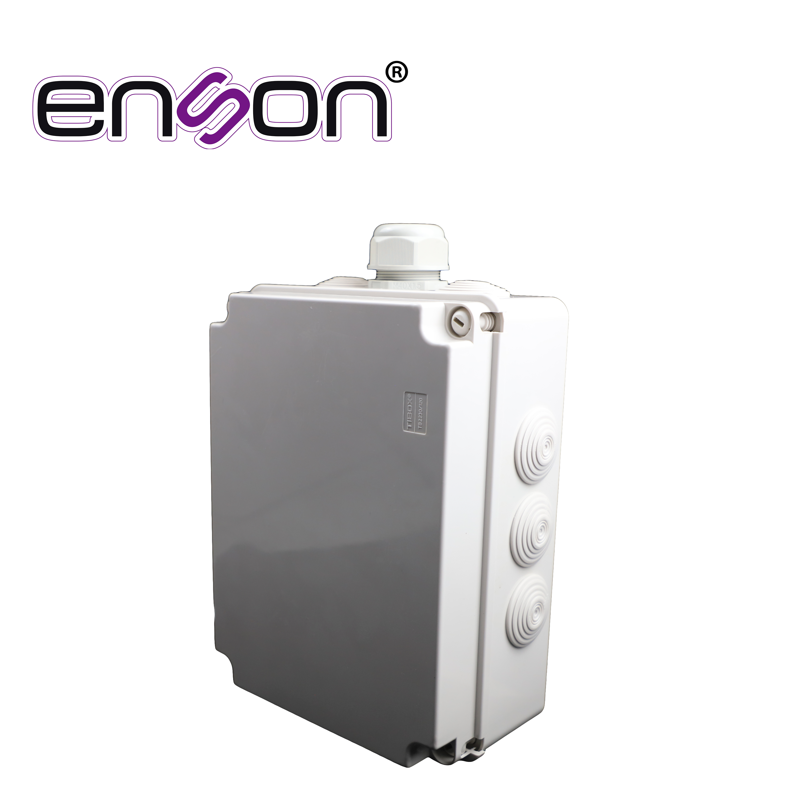 Caja Plastica Rectangular Enson Ens-nem22 Tipo Estanca Fabricada En Plastico Abs Gris De Alta Resistencia / Dimensiones 220 × 300 × 120 Mm / Grado De Proteccion Ip55 / Tapa Fijada Con Tornillos Plasticos De Sujecion / Diseno Robusto Para Aplicaciones Electricas Y Electronicas / Compatible Con Glandula Ens-cg40