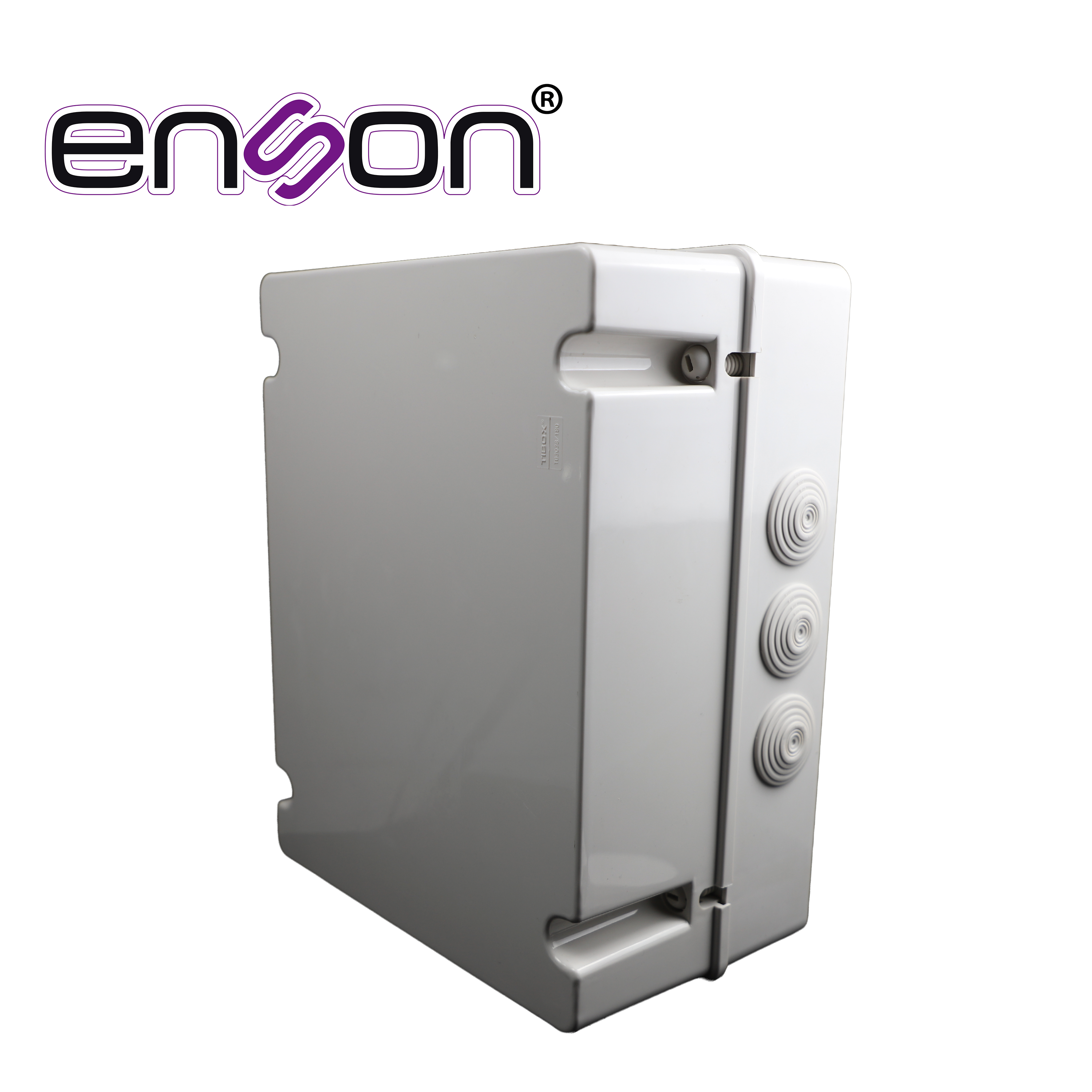CAJA PLASTICA RECTANGULAR ENSON ENS-NEM30 FABRICADA EN PLASTICO ABS GRIS / MEDIDAS 300 × 380 × 180 MM / GRADO DE PROTECCION IP55 / TAPA FIJADA CON TORNILLOS PLASTICOS PARA MAYOR HERMETICIDAD / DISENADA PARA INSTALACIONES ELECTRICAS Y ELECTRONICAS / COMPATIBLE EN GLANDULA ENS-CG40