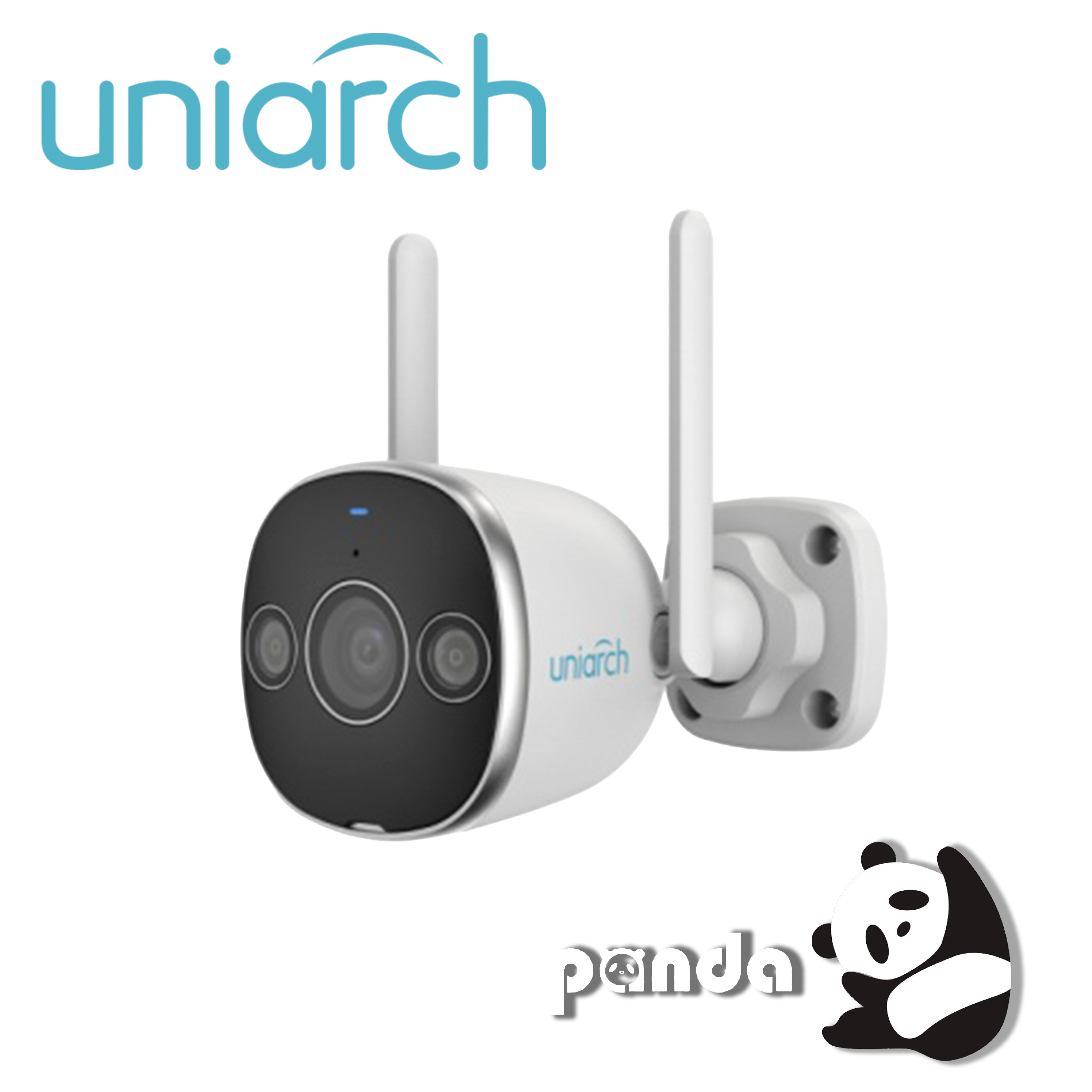 CAMARA IP BULLET WIFI UNIARCH Uho-B2D-M3F3D / 3MP / LENTE 2.8MM / DWDR / IR20M / LUZ-CALIDA(DUAL-LIGHT) / MICROSD128GB / MICROFONO+ALTAVOZ-INTEGRADO / ULTRA-MOTION-DETECTION / IP67 / 3-AXIS / ULTRA265 / 12VCD / SERIE PANDA
