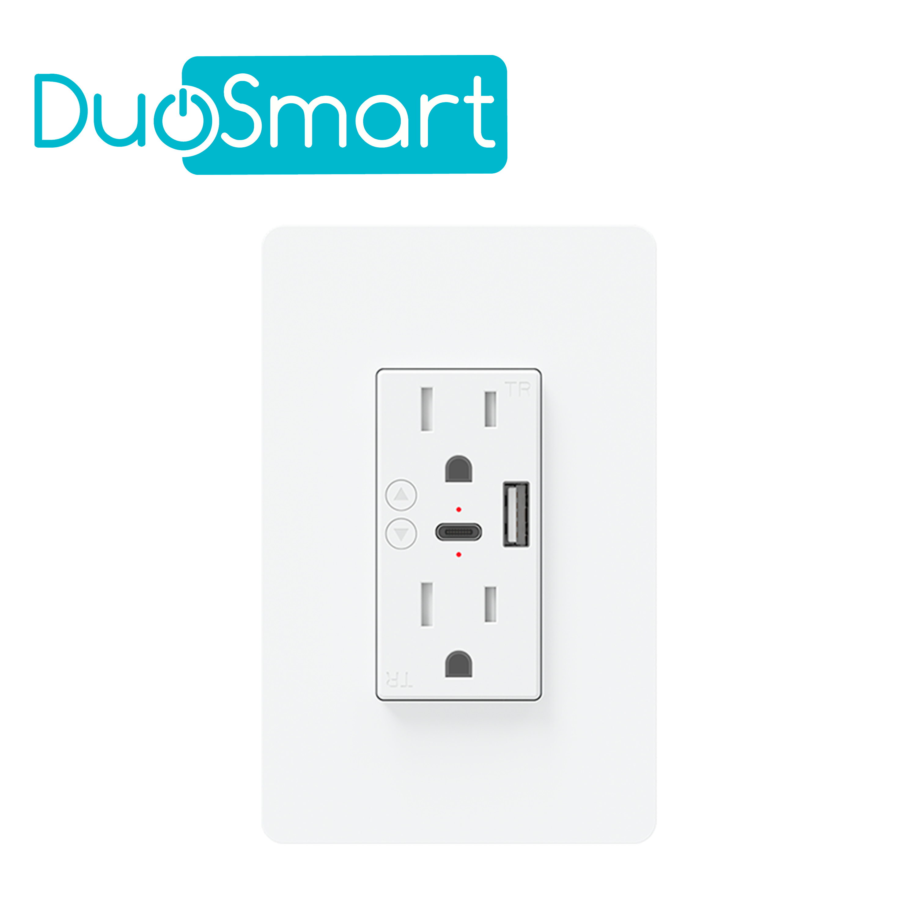 CONTACTO TOMACORRIENTE DUOSMART A61 / 2 CONTACTOS / 1 PUERTO USB / 1 PUERTO USB-C / WIFI 2.4 GHZ / COMPATIBLE CON ALEXA Y GOOGLE HOME / TEMPORIZADORES / ESCENAS DE AUTOMATIZACION
