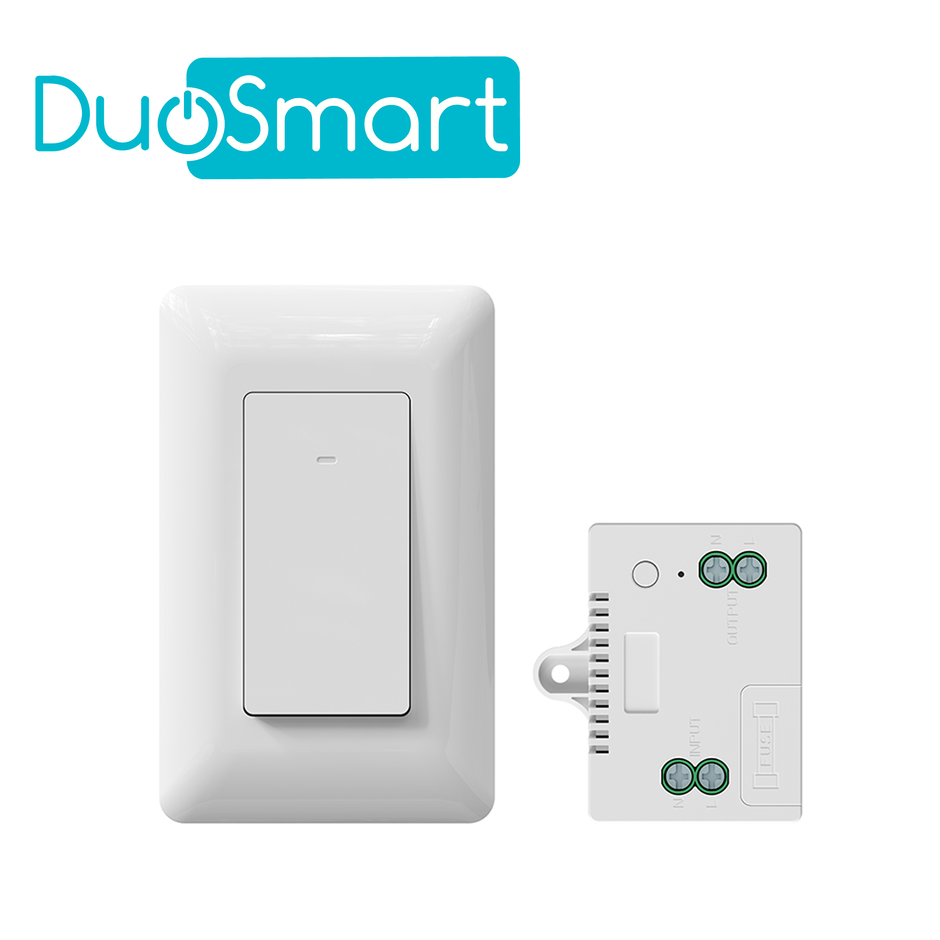 Switch Apagador Cinetico Wifi 2.4 Ghz Duosmart A17 / 1 Unidad Transmisora Sin Cables / 1 Receptor Rf433 Mhz / Compatible Con Alexa Y Google Home / Temporizadores / Escenas De Automatizacion 