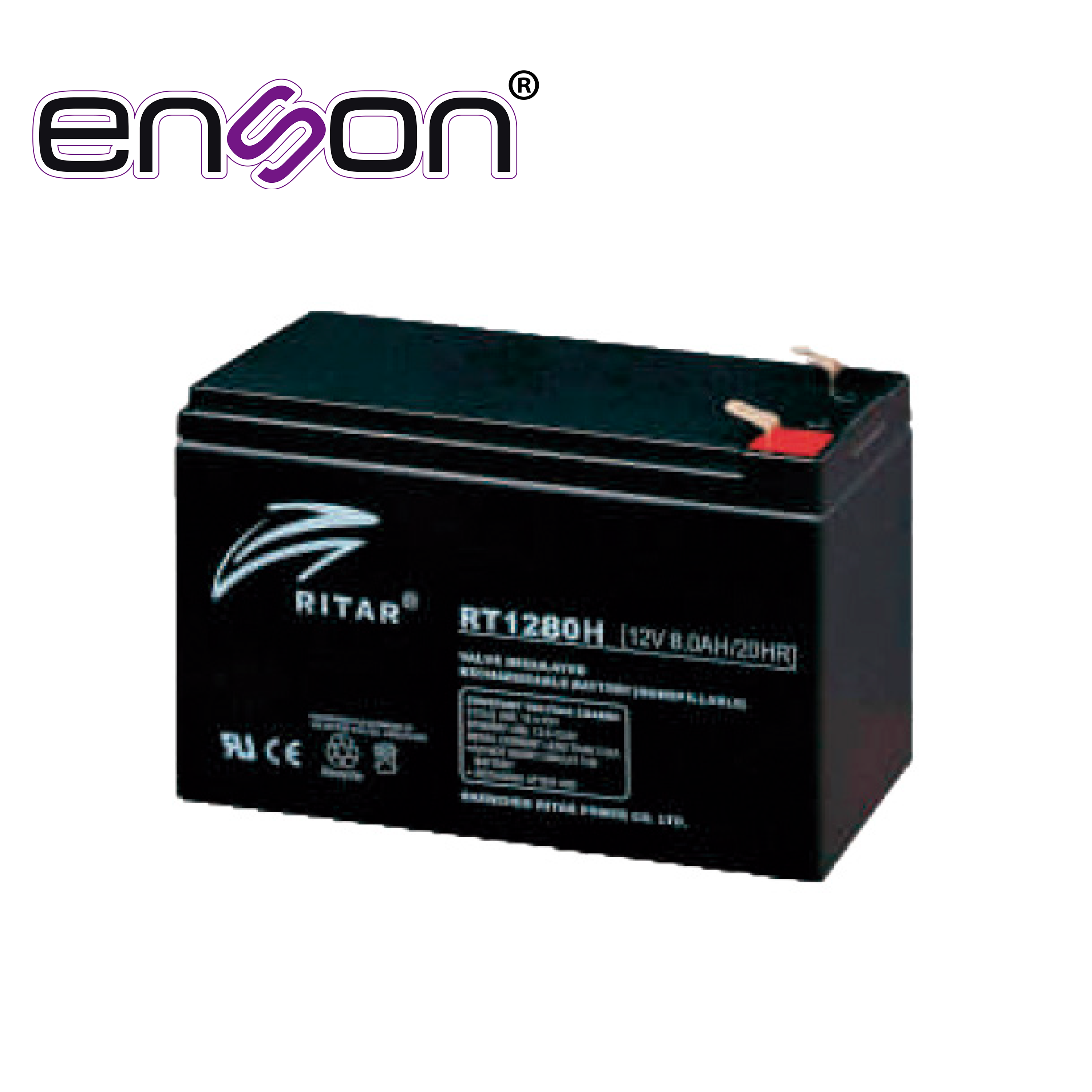 BATERIA DE REEMPLAZO ENSON ENS-BT812R / 12V 8AH / BASE PLOMO-ACIDO / COMPATIBLE CON UPS ENSON ENS-EA280 Y ENS-EA2150