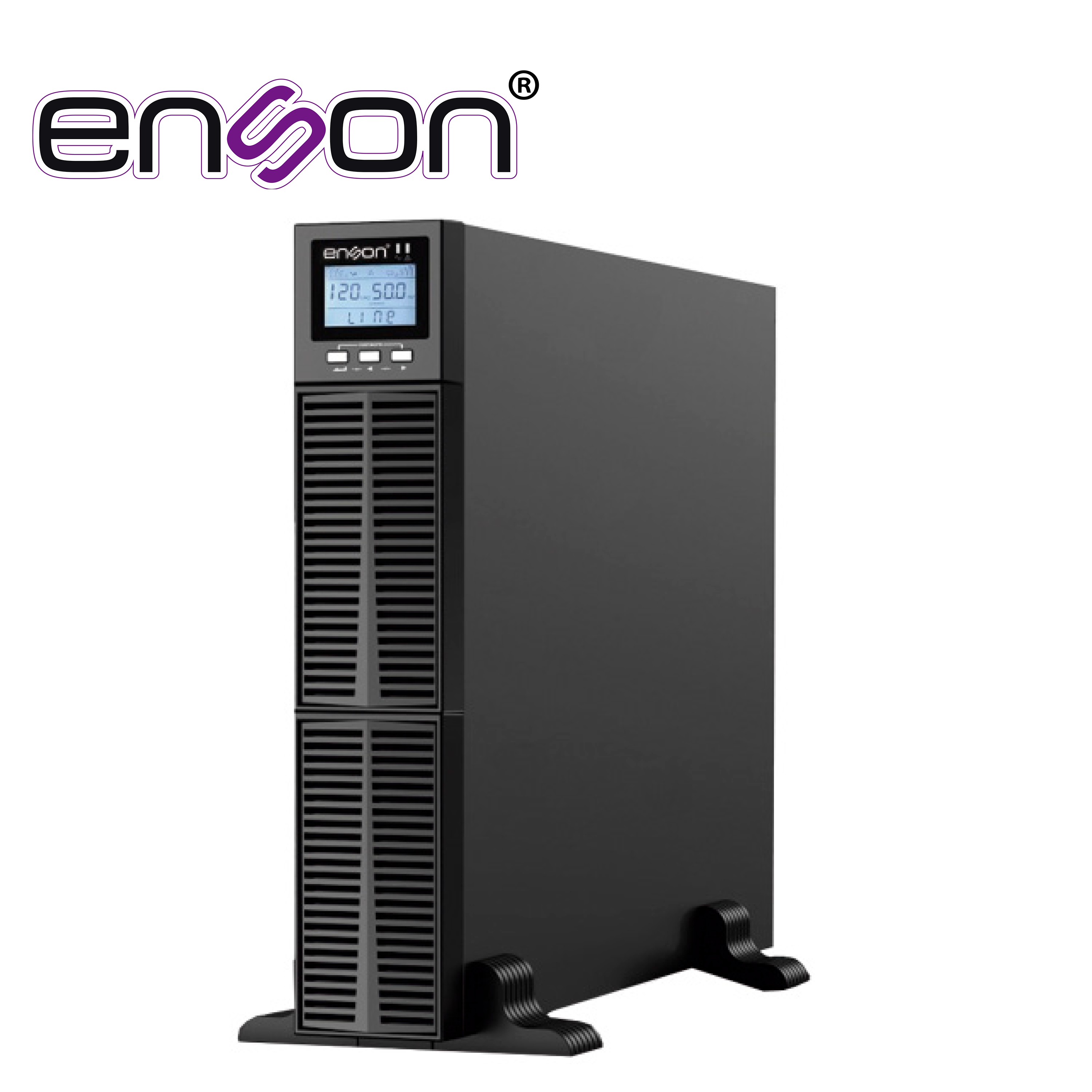 UPS ENSON ENS-OL2000RT / 2000VA-2000W / TOPOLOGIA ON-LINE DOBLE CONVERSION / FACTOR DE POTENCIA 1.0 / PANTALLA LCD / VOLTAJE DE ENTRADA-SALIDA 100V - 110V - 120V - 127V