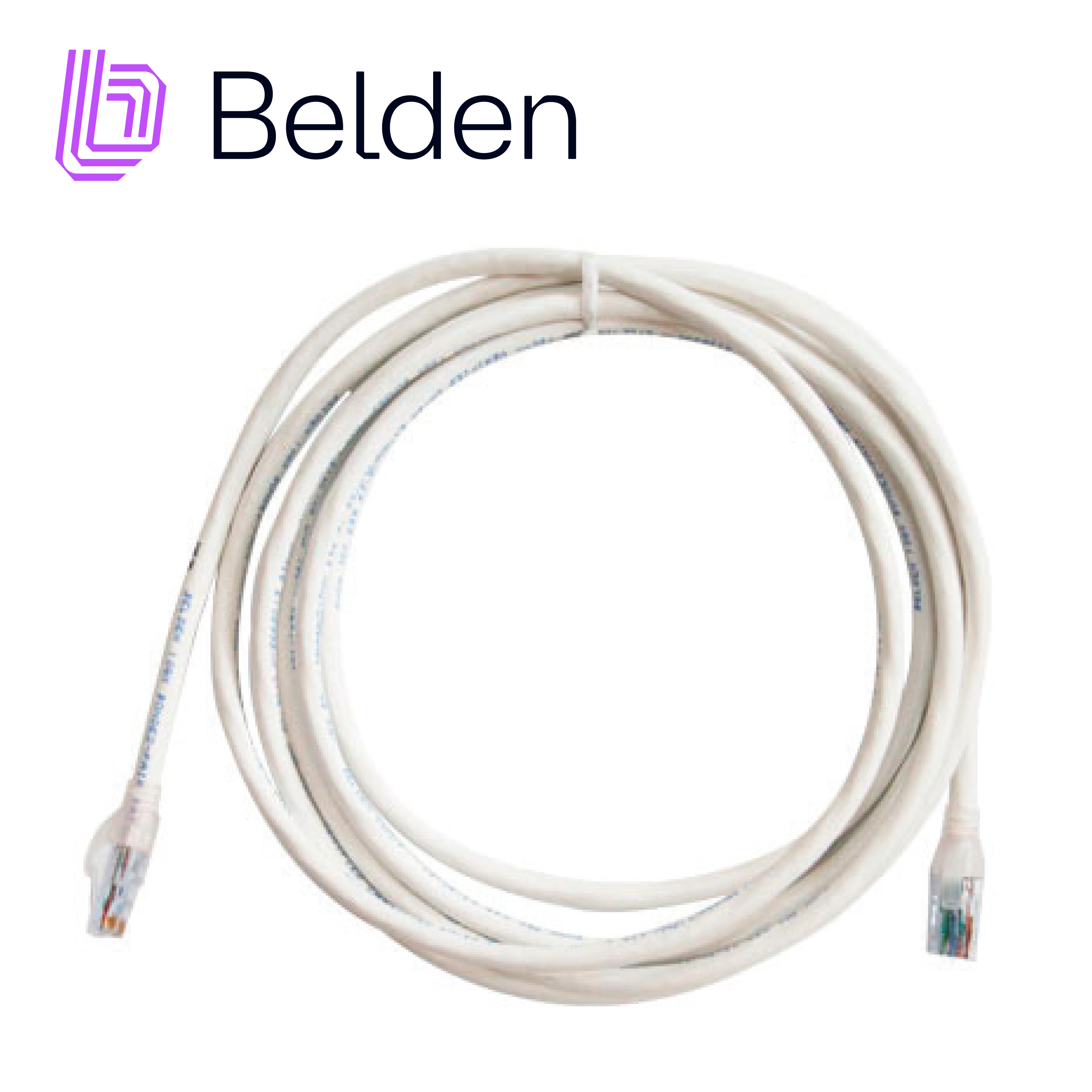 PATCH CORD TRACEABLE UTP CAT6A BELDEN CAT1109004/ INTERIOR / BLANCO/ 4 PARES / 24 AWG / FORRO PVC / CMR / 4 PIES 1.2 METROS
