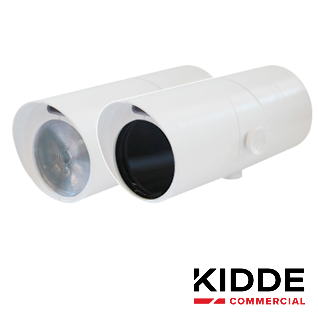 DETECTOR DE HUMO FOTOBEAM CONVENCIONAL KIDDE KC3000-016 (INCLUYE TRANSMISOR Y RECEPTOR) COBERTURA DE HASTA 120X18M - REQUIERE MODULO DE CONTROL DEL KC3000-103 PARA SU FUNCIONAMIENTO
