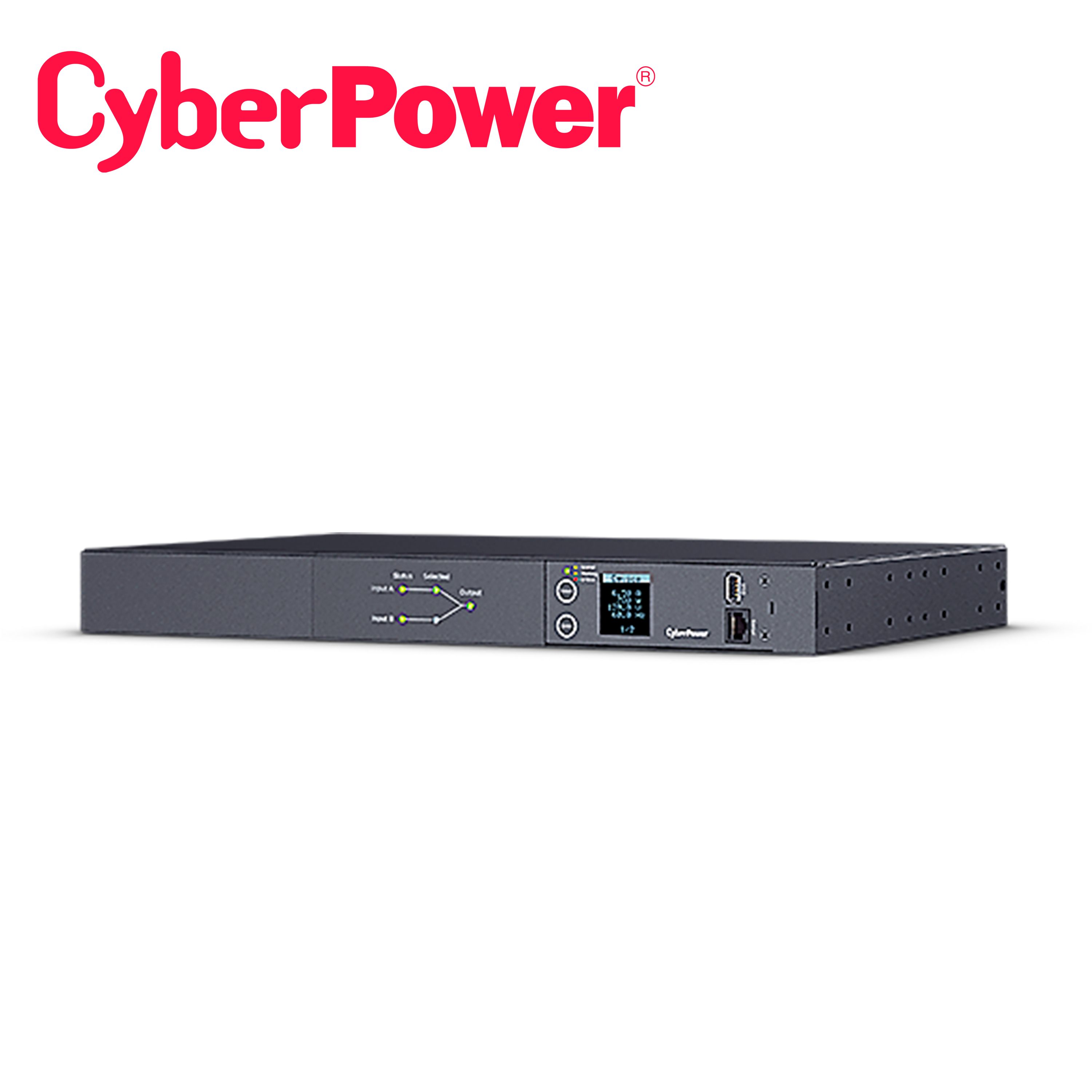 PDU CYBERPOWER PDU24002 MEDIBLE PARA DISTRIBUCION DE ENERGIA 10 CONTACTOS NEMA 5-15R 1UR 16 AMP 120 VCA PUERTO DE CONECTIVIDAD RJ45
