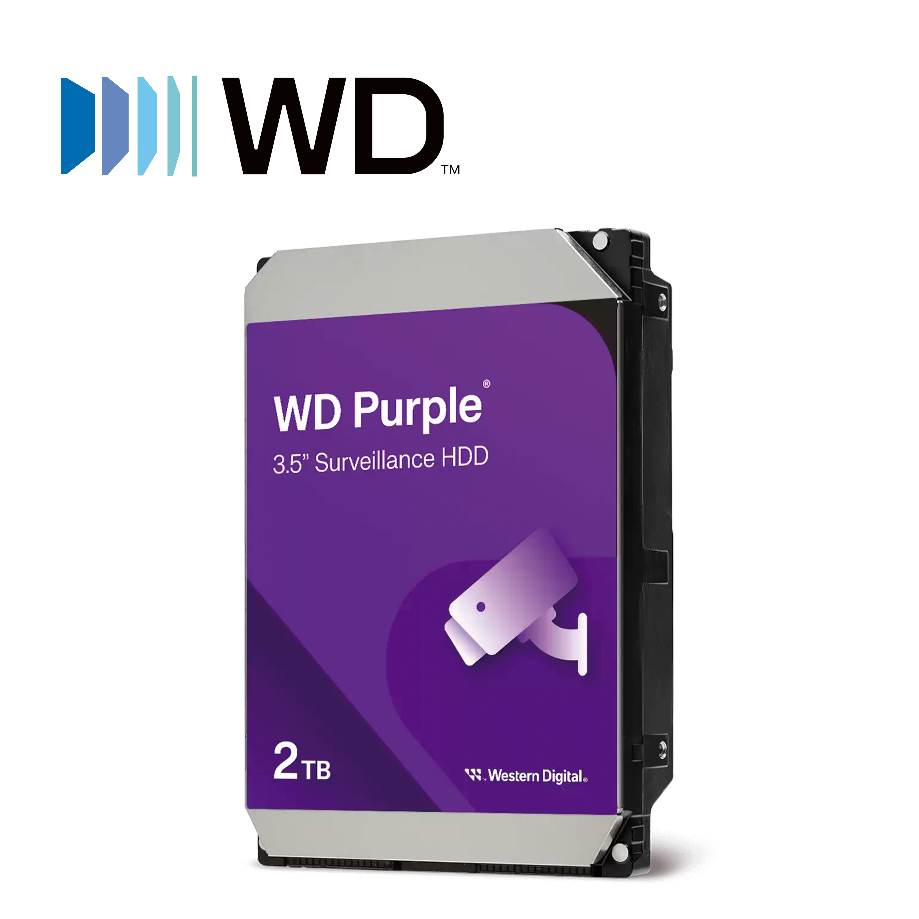 DISCO DURO DD 2TB SATA WD PURPLE WD23PURZ OPTIMIZADO PARA VIDEOVIGILANCIA COMPATIBLE CON DVRS Y NVRS DE CUALQUIER MARCA