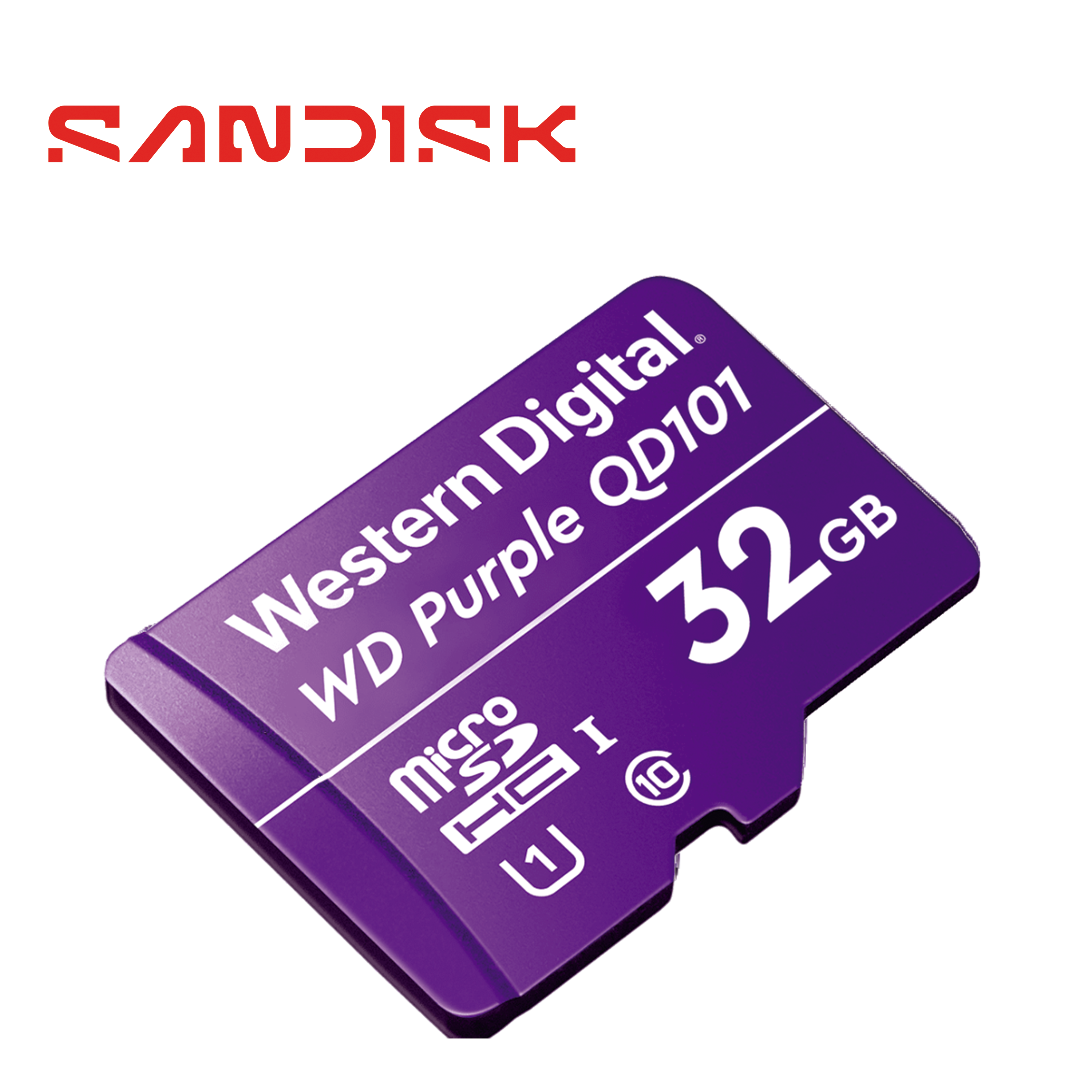 TARJETA MEMORIA MICRO SD XC WD PURPLE 32GB WDD032G1P0C / CLASE 10 U1 / SOBRESCRITURA DE HASTA 16 TBW / OPTIMIZADA PARA VIDEOVIGILANCIA 24/7 / ALTA RESISTENCIA / OPERA EN TEMPERATURAS DE -25 A 85 GRADOS CENTIGRADOS / ESPECIAL PARA CAMARAS IP Y DVR MOVIL