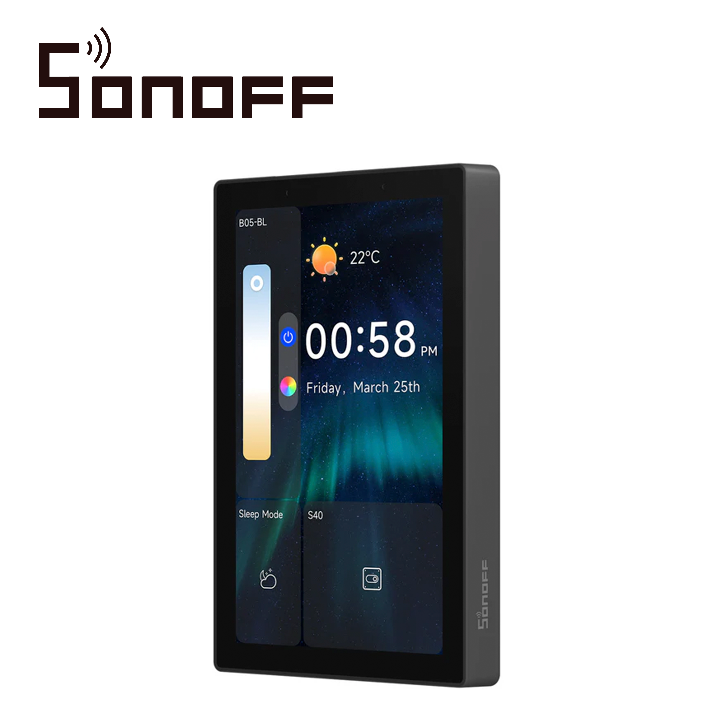 Panel De Control Para Casa Inteligente Sonoff Nspanel120pb/ Color Negro/ Pantalla Touch De 4.7 Pulgadas / Hub Zigbee 3.0 Integrado / Agrega Dispositivos Zigbee Directamente Desde La Pantalla/ Compatible Con Asistentes De Voz