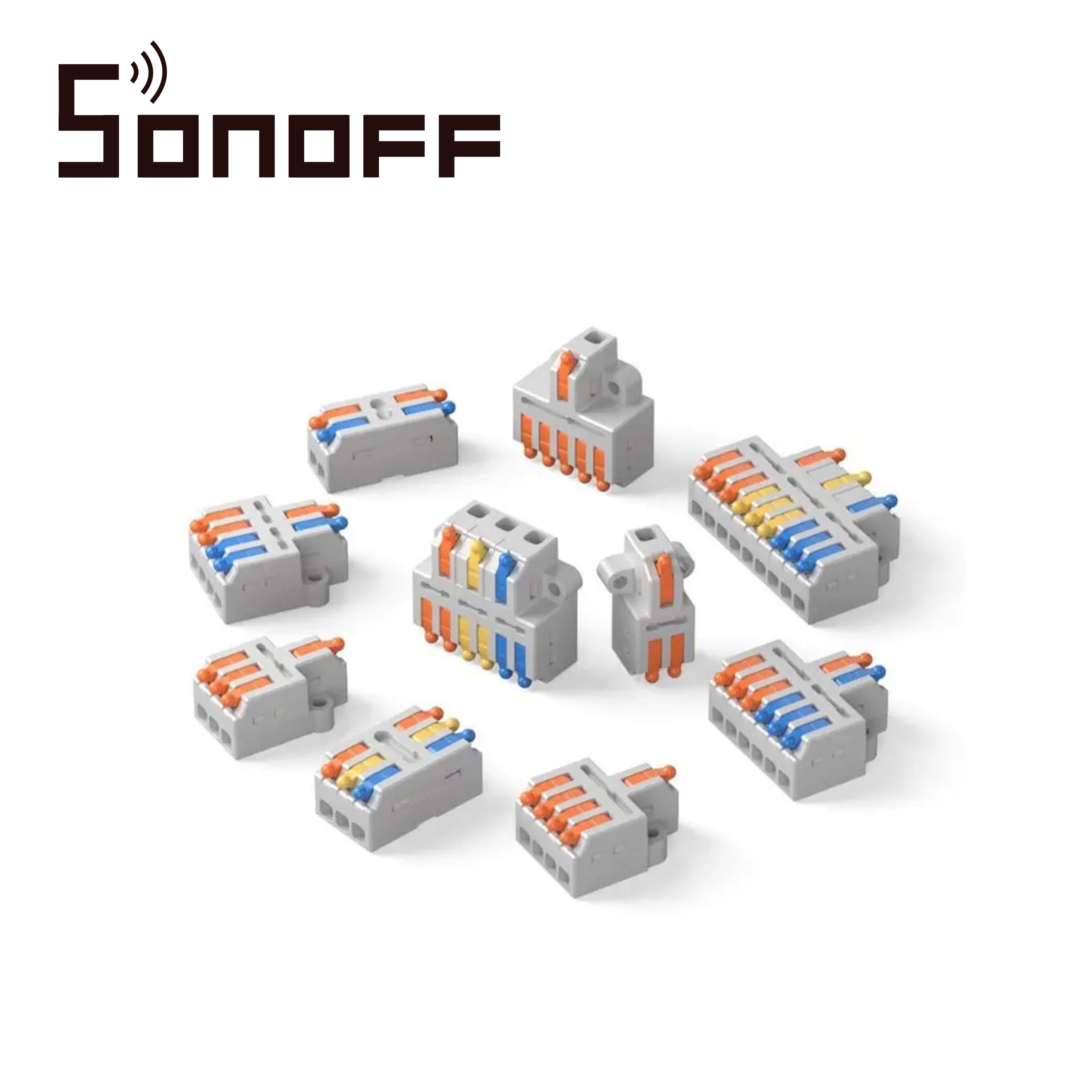 Conectores De Empalme Rapido Sonoff D1-2 / Juego De 54 Conectores Rapidos De Diferentes Capacidades De Conductores /identificados Por Colores/ Compatible Con Cables Awg24-12 / Facil Y Rapida Coneccion/ Soporta Hasta 32AMP
