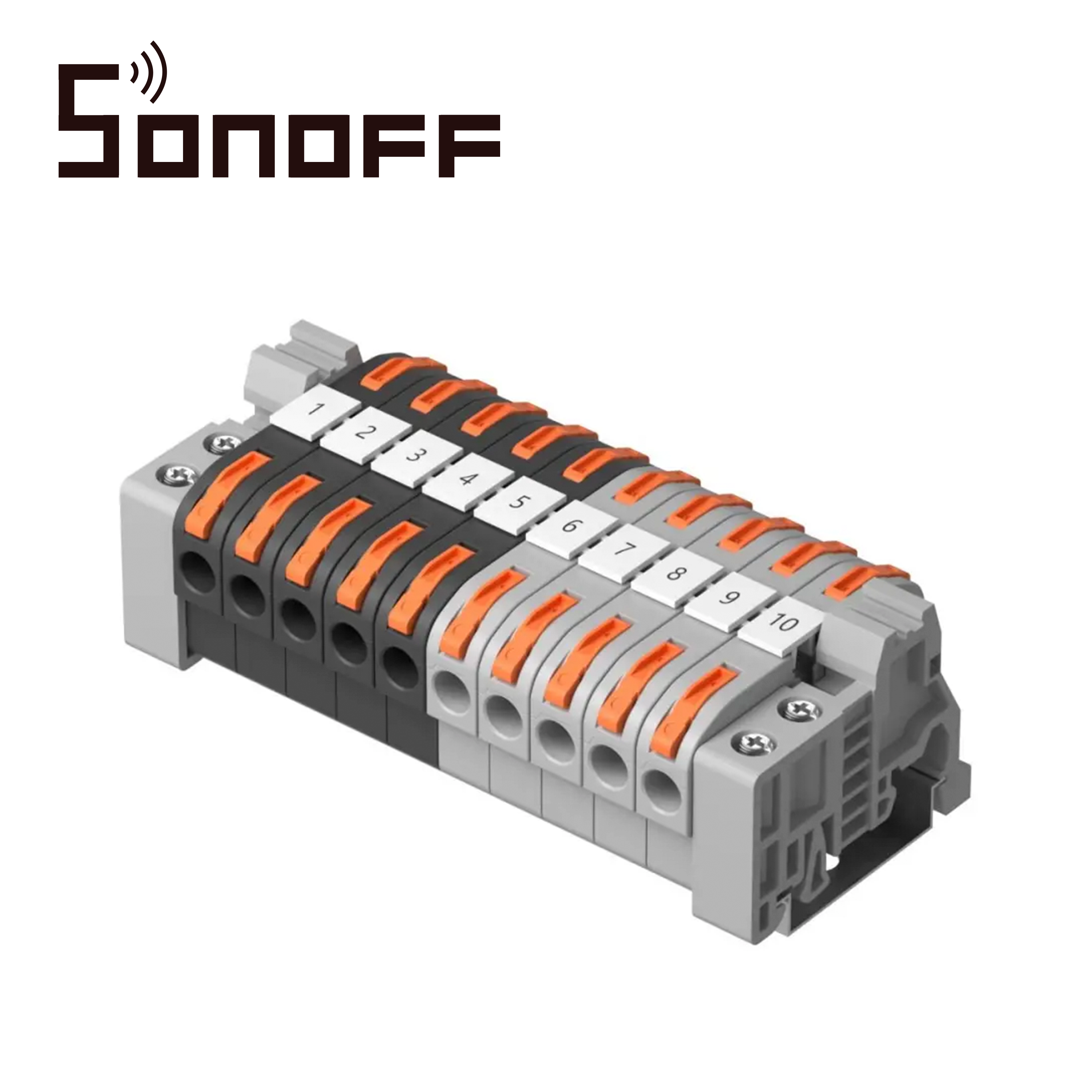 Conectores De Empalme Rapido Y Montaje En Riel Din Sonoff 211 / Juego De 20 Conectores Rapids/ Compatibles Con Cables Awg20-12 / Facil Y Rapida Coneccion/ Montables En Riel Din / Soporta Hasta 32AMP