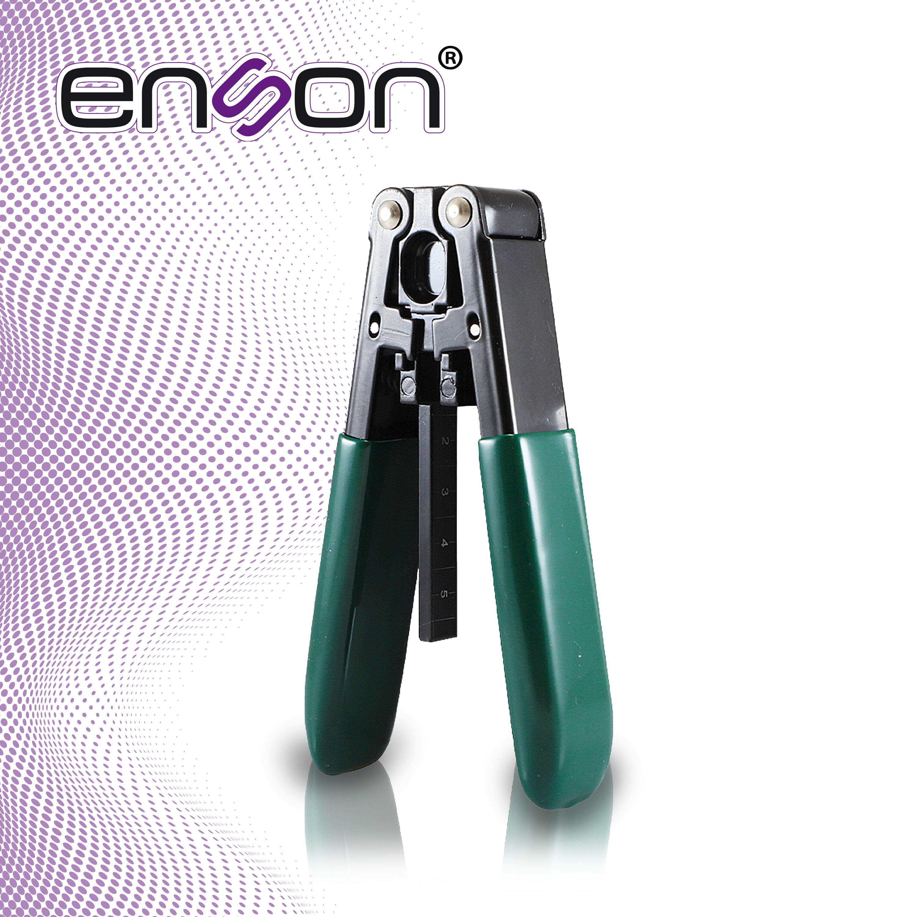 PELADOR DE CABLE DROP ENSON ENS-FTTHFDOCS  FABRICADO EN ACERO CON MANGO DESLIZANTE DE PVC