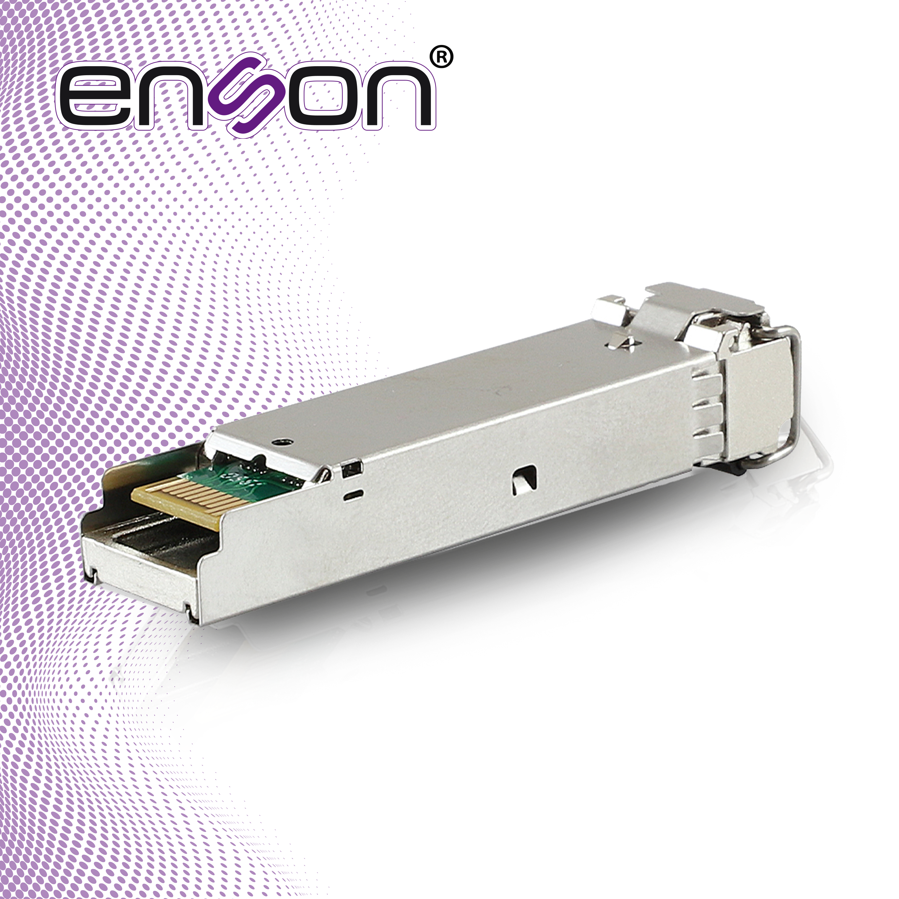 TRANSCEPTOR DE FIBRA OPTICA MULTIMODO ENSON ENS-SFPMM VELOCIDAD DE TRANSMISION 1000 MBPS CONECTOR LC DUPLEX SIMPLEX 850NM DE LONGITUD DE ONDA 550M DE DISTANCIA MAXIMA.