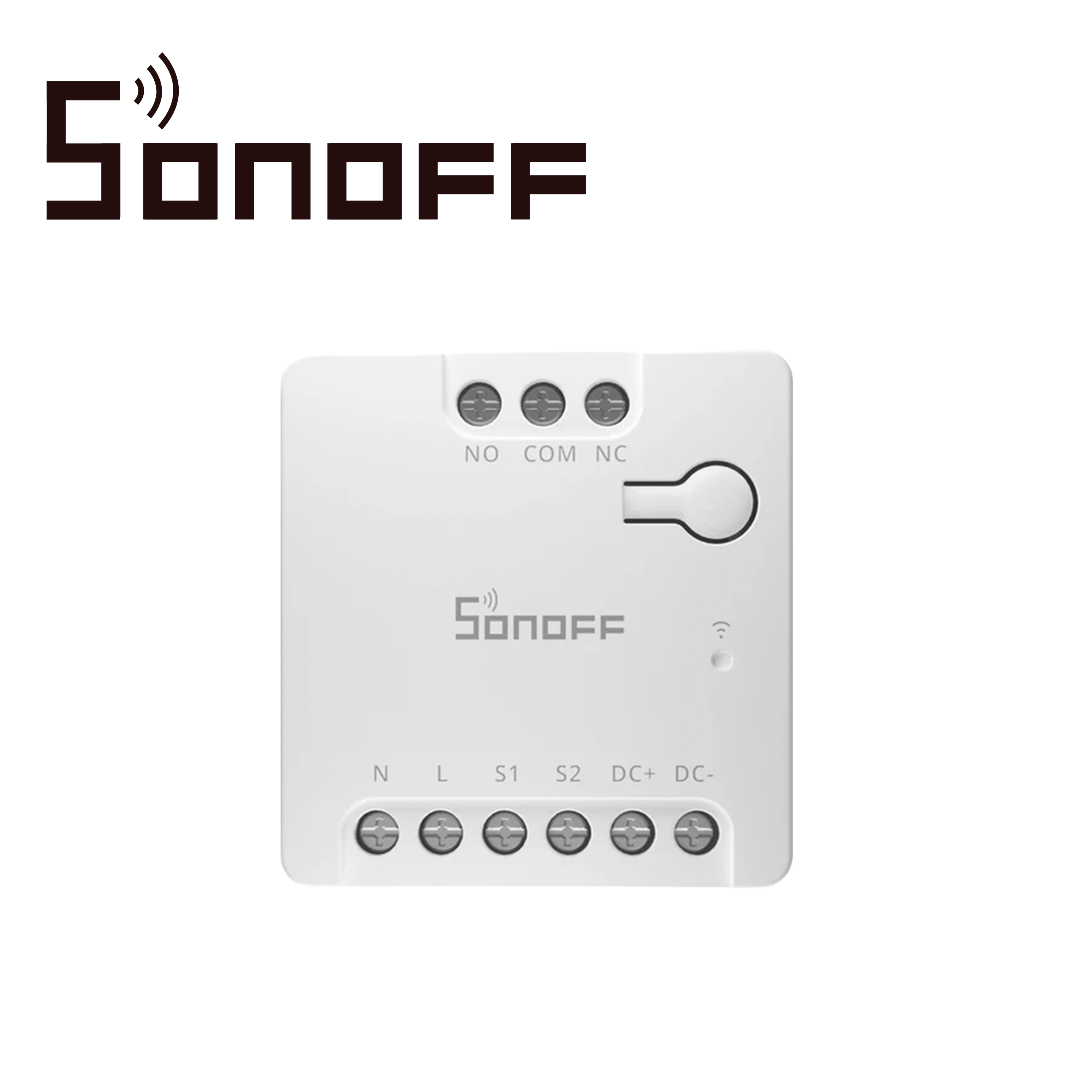 Interruptor Inteligente Matter Salida Pulso Seco Sonoff Mini-d / Compatible Soluciones De Cc De Baja Potencia Maximo 8W / Cortinas/ Motores Pequeños / Riego/ Salida De Relevador No Y Nc / Control De Acceso/ Compatible Con Google Home / Alexa / Apple Home / Home Assistant
