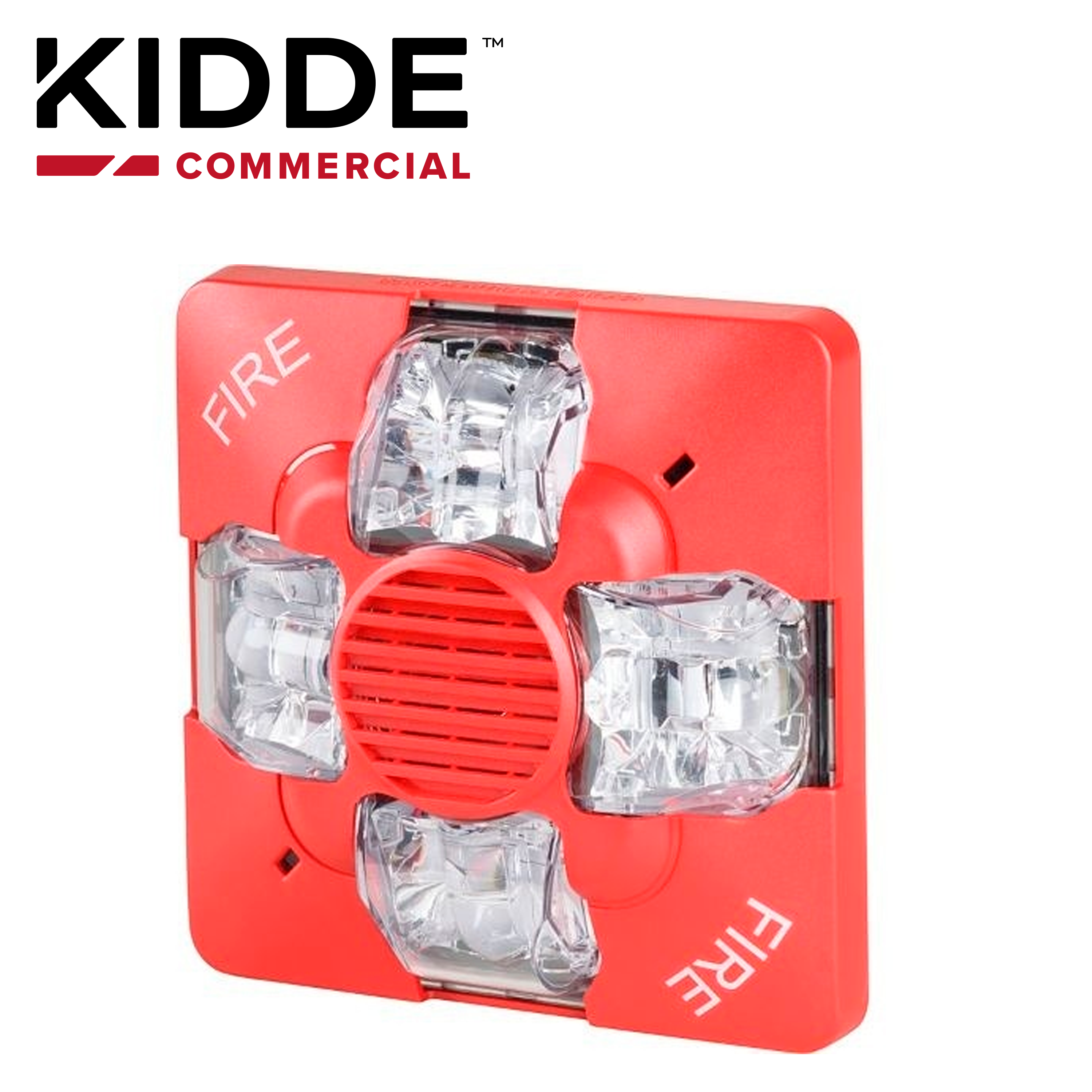 SIRENA ESTROB PARA EXTERIOR KIDDE EWGAVRF / ROJA / SEÑALIZACION  15-30 CD / NEMA 4X IP 67