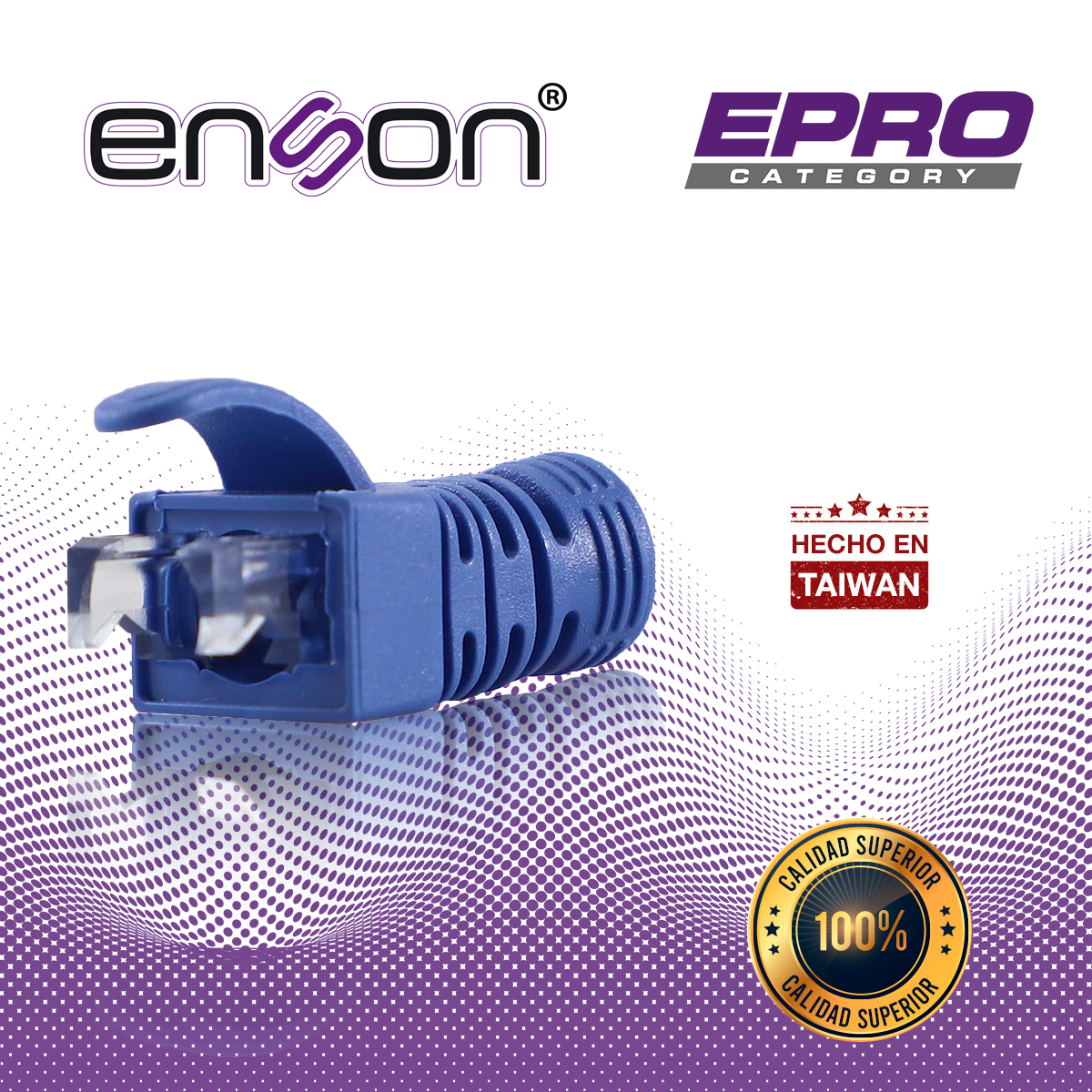 BOTA PARA CABLE UTP ENSON EPRO-BOOT-BL COLOR AZUL IDEAL PARA EL TERMINADO Y CUIDADO DEL REMATADO, COMPATIBLE CON CAT5E/6/6A Y CON PLUGS ENSON EPRO-PLUG