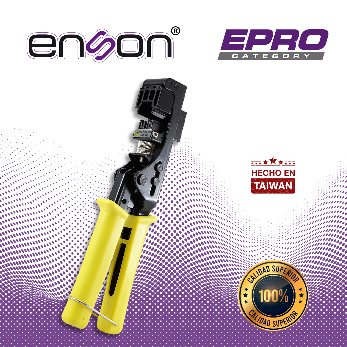 PINZA REMATADORA ENSON EPRO-JACKTOOL SERIE EPRO, DISEÑADA PARA EL REMATADO CON JACK FACIL PONCHADO SERIE EPRO, PONCHA JACKS RJ45, CUENTA CON GUILLOTINA QUE CORTA EL EXCESO DE CABLE UTP, LO CUAL AGILIZA Y AHORRA TIEMPO EN PROYECTOS