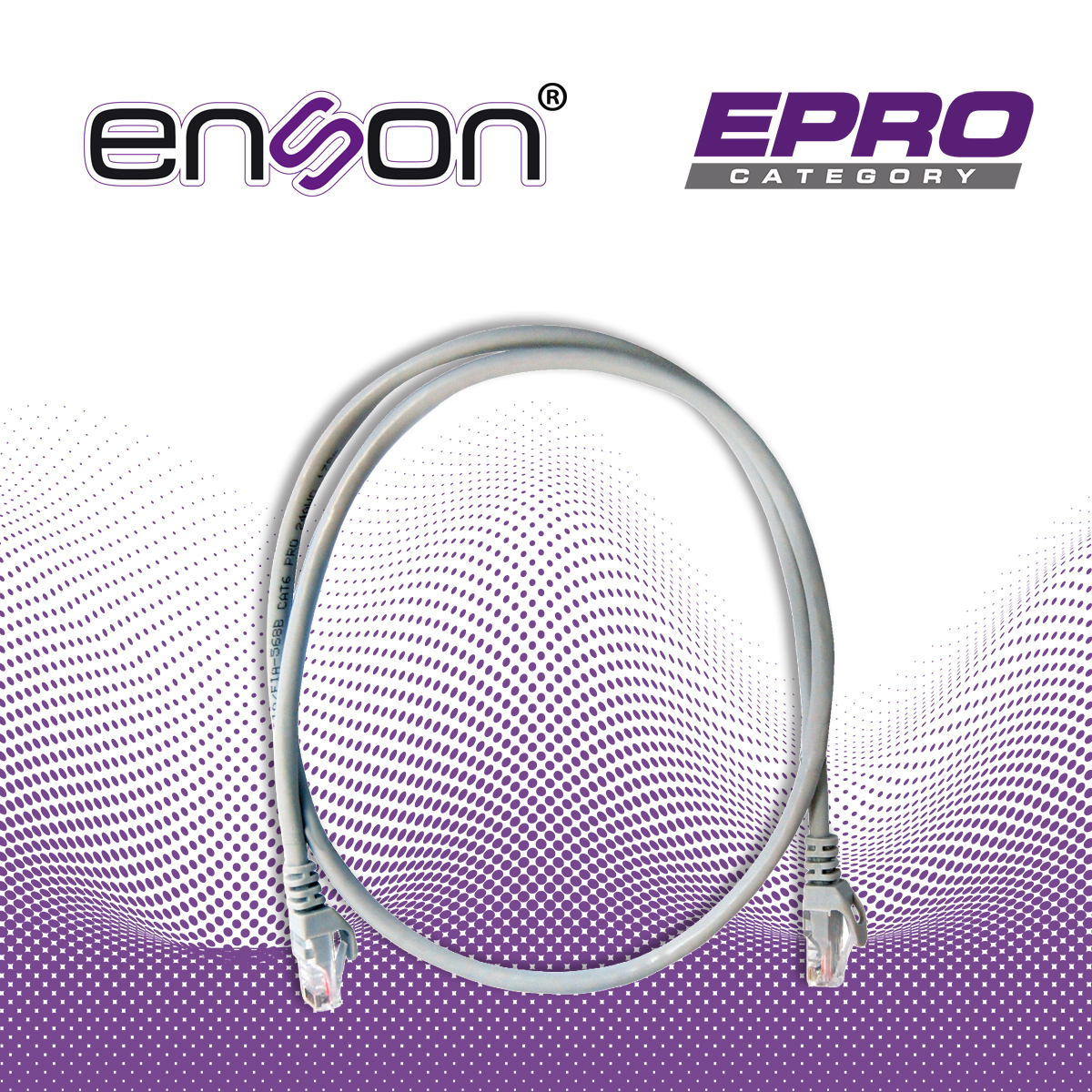 PATCHCORD UTP ENSON P6009G CAT6 90CM GRIS SERIE EPRO 100-II 100 POR CIENTO COBRE PARA MEJOR IDENTIFICACION DE SOLUCIONES EN RACKS Y GABINETES