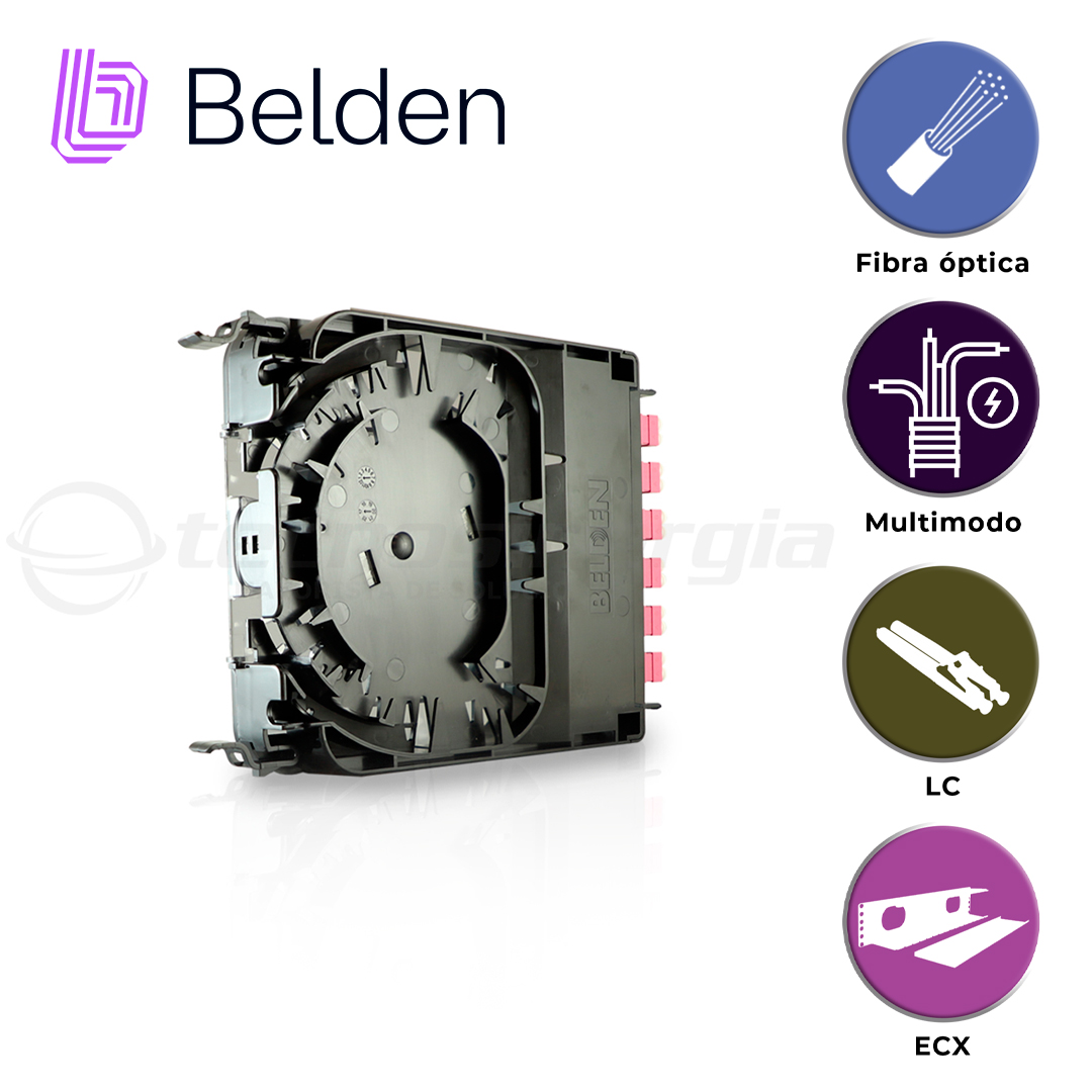 CASSETTE FX ECX BELDEN MULTIMODO FC4X12LDFS / OM4 / ERIKA VIOLETA / LC DUPLEX / 12 PUERTOS