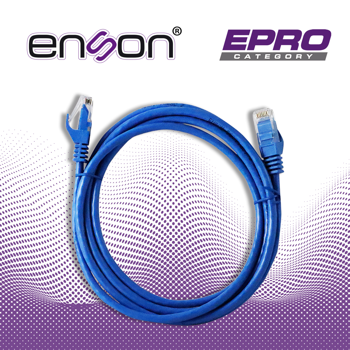 PATCHCORD UTP ENSON P6A021L CAT6A 210CM AZUL SERIE EPRO 100-II 100 POR CIENTO COBRE PARA MEJOR IDENTIFICACION DE SOLUCIONES EN RACKS Y GABINETES