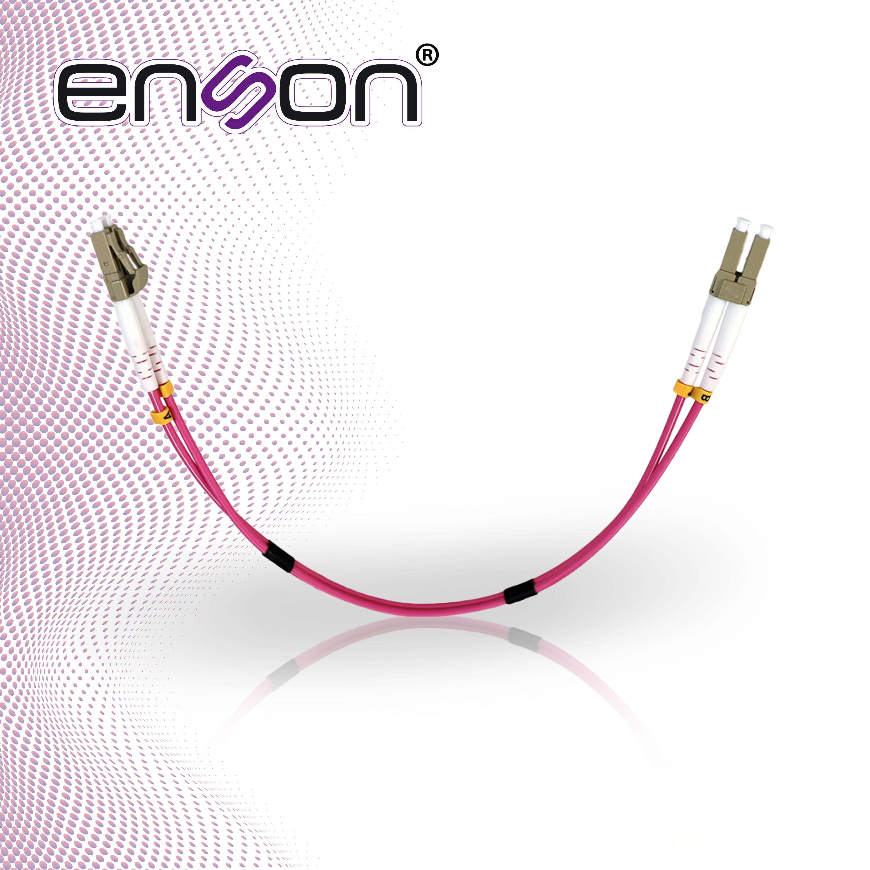 Jumper De Fibra Optica Enson Ens-jump030mm4 Forro De Pvc Tipo De Fibra Multimodo Om4 50/125 Micras Conectores Lc Duplex - Lc Duplex Longitud 1 Pie - 30 Cms