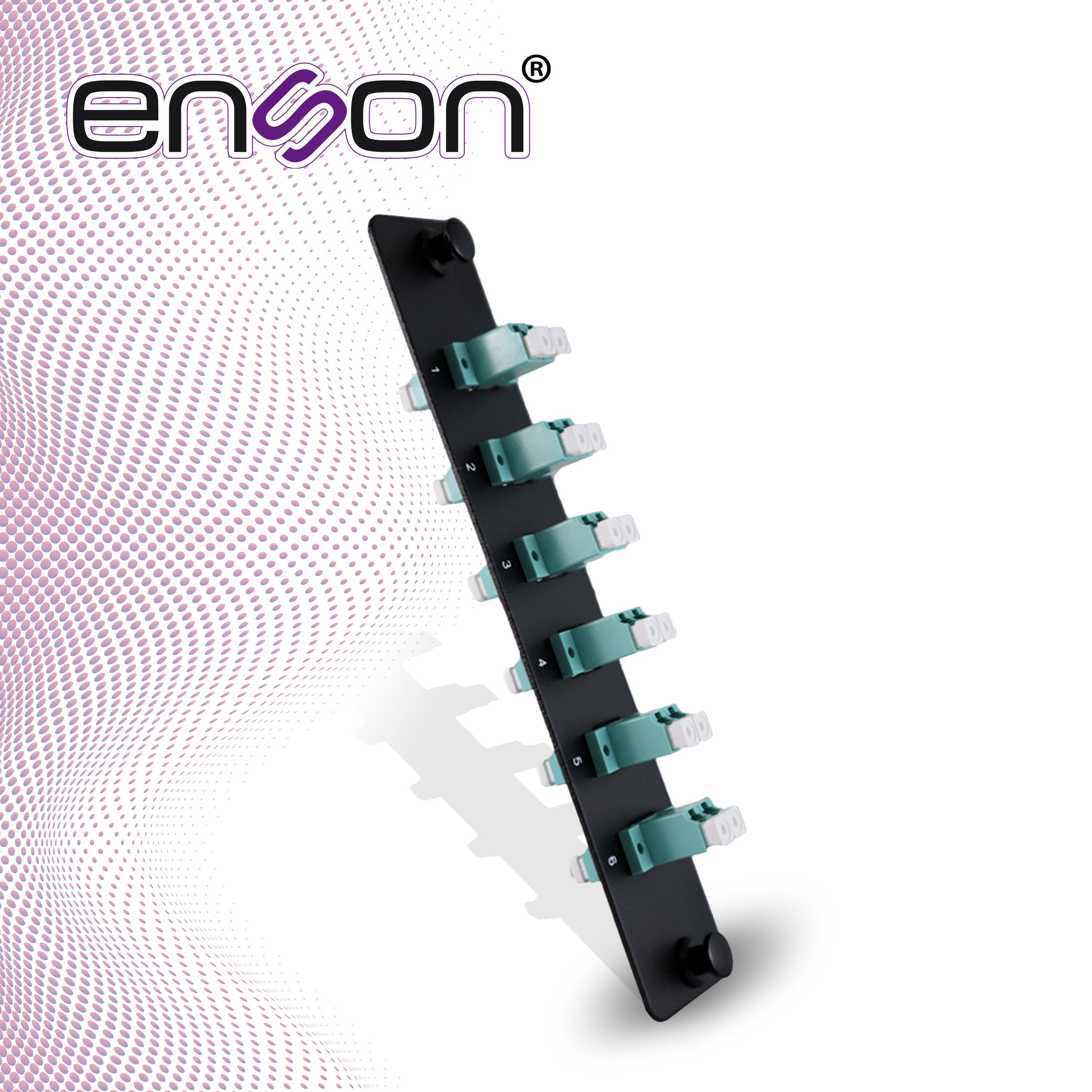 MINI PANEL DE FIBRA OPTICA ENSON ENS-PA6LCMM 6 CONECTORES LC TIPO MULTIMODO OM3