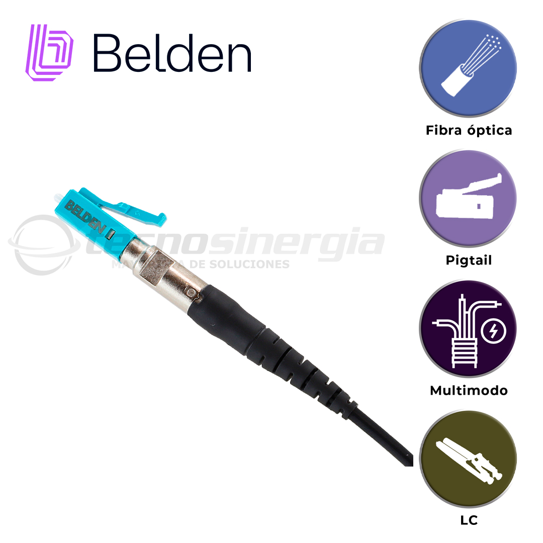 CONECTOR DE EMPALME FX FUSION MULTIMODO BELDEN FT3LC900FS01 / OM3 / AQUA / LC SIMPLEX / INCLUYE MANGA TERMOCONTRACTIL