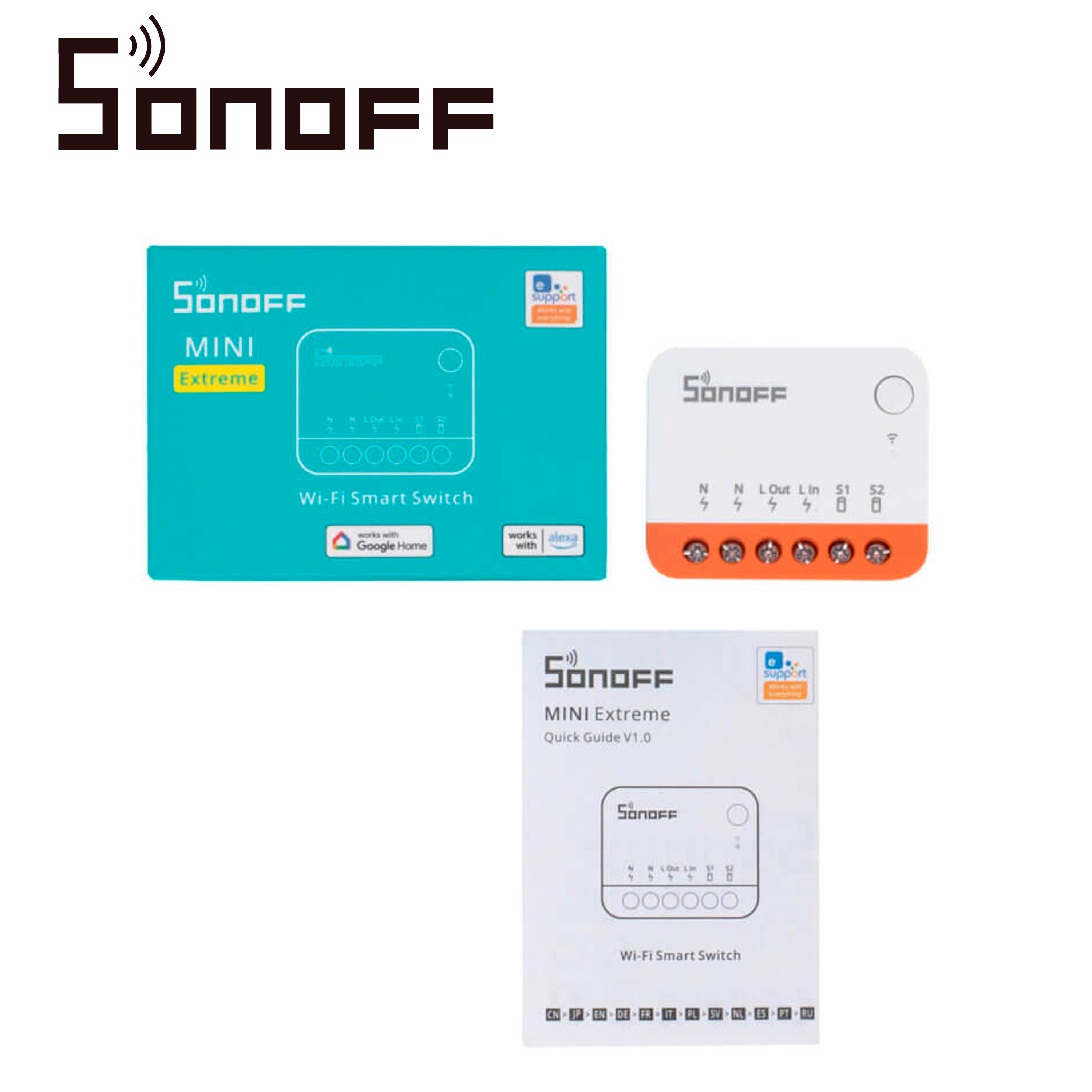 Mini Interruptor Inwall On/off Sonoff Minir4 / Wifi 2.4GHZ / Controla 1 Apagador / Solucion De Smart Home Con Temporizador / Compatible Ios-android-alexa-google Home-ifttt