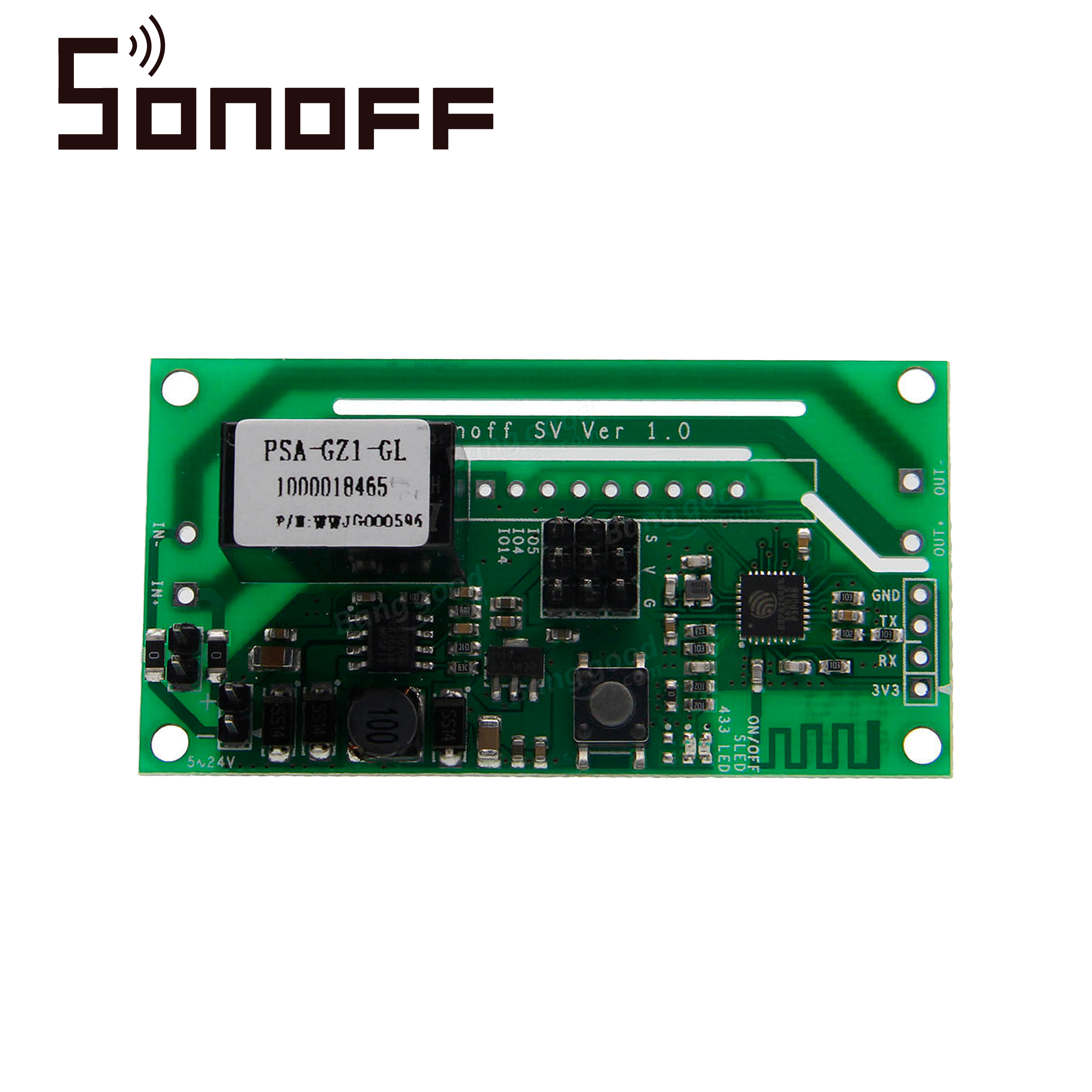 Modulo Interruptor Inteligente Sonoff Sv De Bajo Voltaje 5 A 24V Compatible Con Asistentes Virtuales