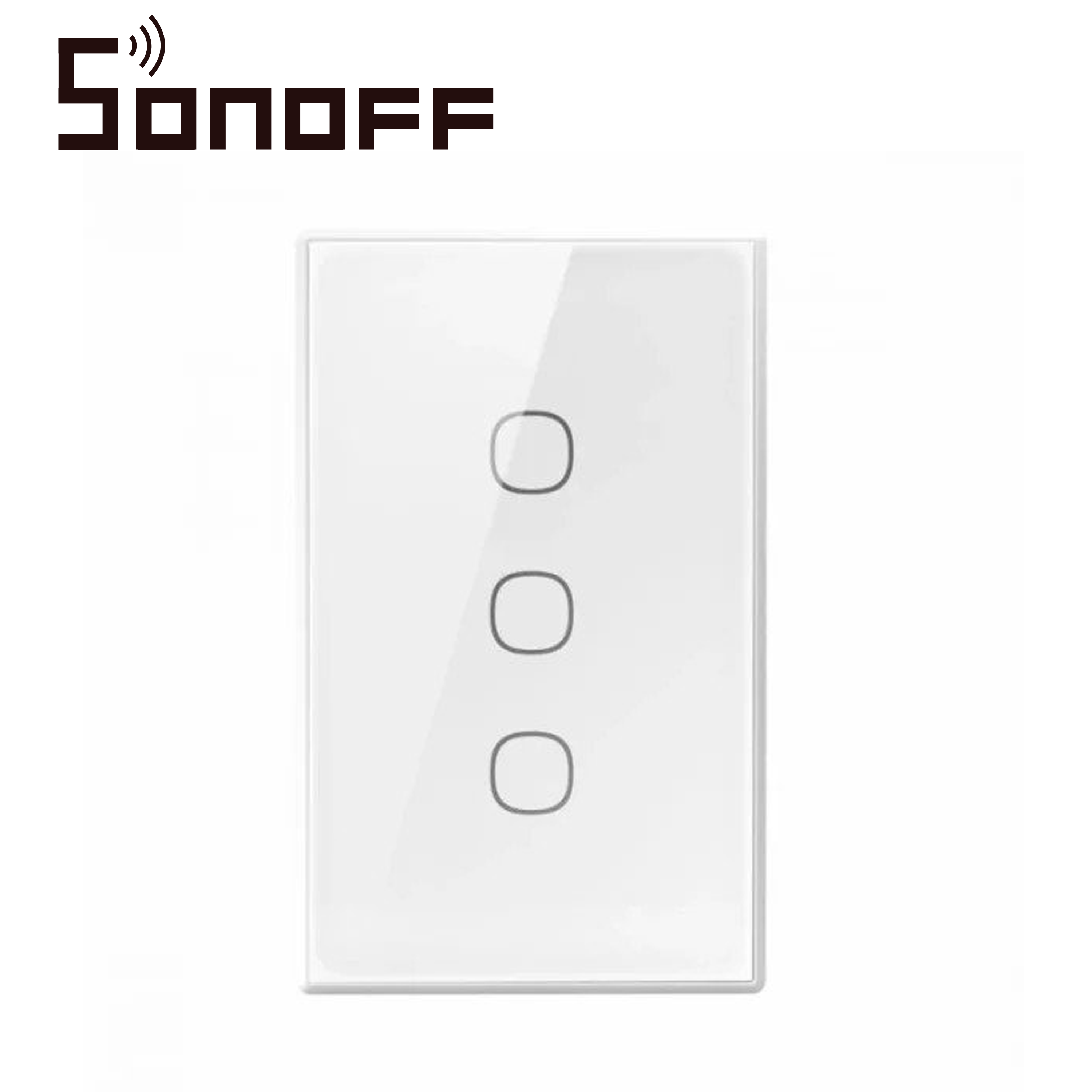 Apagador De Pared Touch Tx Gen2 Sonoff T6-3c-120m / 3CH On/off Inalambrico / Wifi 2.4GHZ / Color Blanco / Matter Compatible Apple Home/alexa/google Home/smartthings/ifttt / App Ios Y Android / Hasta 10AMP Por Canal