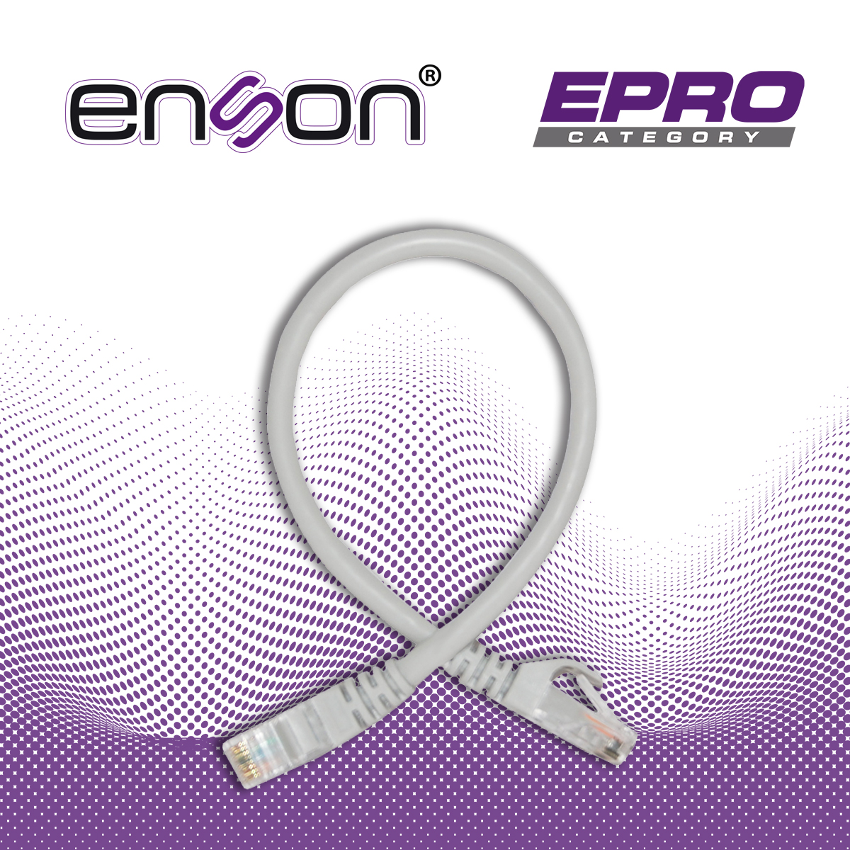 PATCHCORD UTP ENSON P6003G CAT6 30CM GRIS SERIE EPRO 100-II 100 POR CIENTO COBRE PARA MEJOR IDENTIFICACION DE SOLUCIONES EN RACKS Y GABINETES