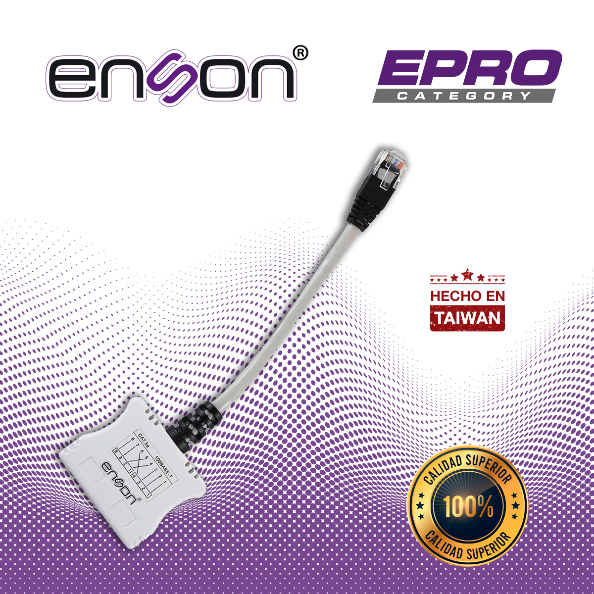 MODULO DUPLEXOR PASIVO ENSON EPRO-T2 SOPORTA POE TRABAJA EN PAR IDEAL PARA ENVIAR DOS NODOS DE RED A TRAVES DE UN SOL0O CABLE UTP TRABAJA CON CAT5E Y CAT6
