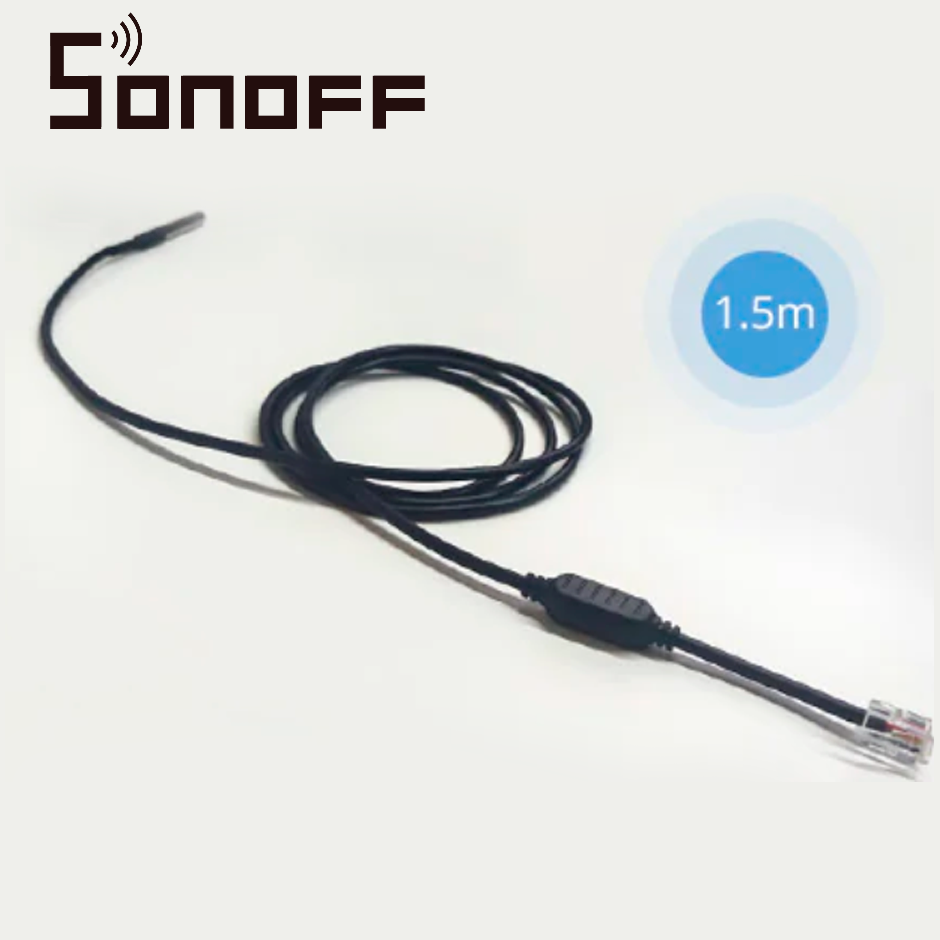 Sensor De Temperatura Sonoff Wts01 / A Prueba De Agua / Inalambrico Compatible Con Sonoff Th Origin/elite Para Ios Y Android Compatible Con Alexa/google Home/nest/ifttt / Conector Rj9 (4p4c) / Longuitud 1.5M