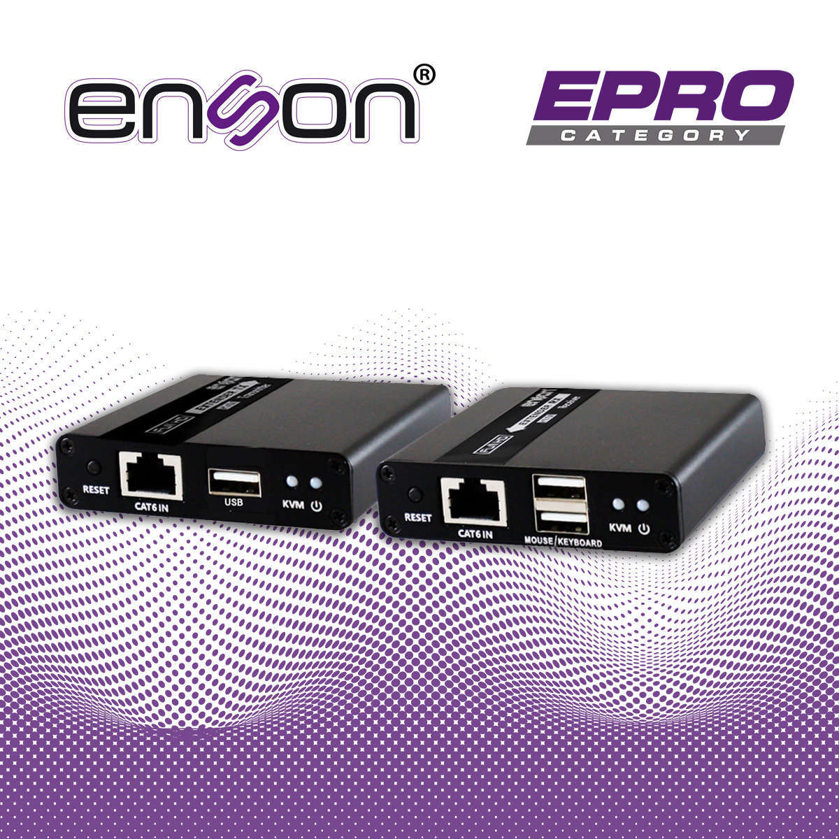 EXTENSOR HDMI ENSON ENS-HDMIE70KVM DE 70MTS MEDIANTE CABLE UTP CAT6/6A/7 SE PUEDE CASCADEAR TRANSMITE VIDEO FULL HD 1080P@60HZ  AUDIO STEREO Y TECLADO Y MOUSE A DISTANCIA, NO INCLUYE CABLE HDMI